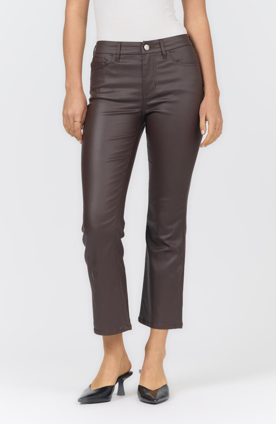 JEANNE FLARE PANT CAPPUCCINO FRONT