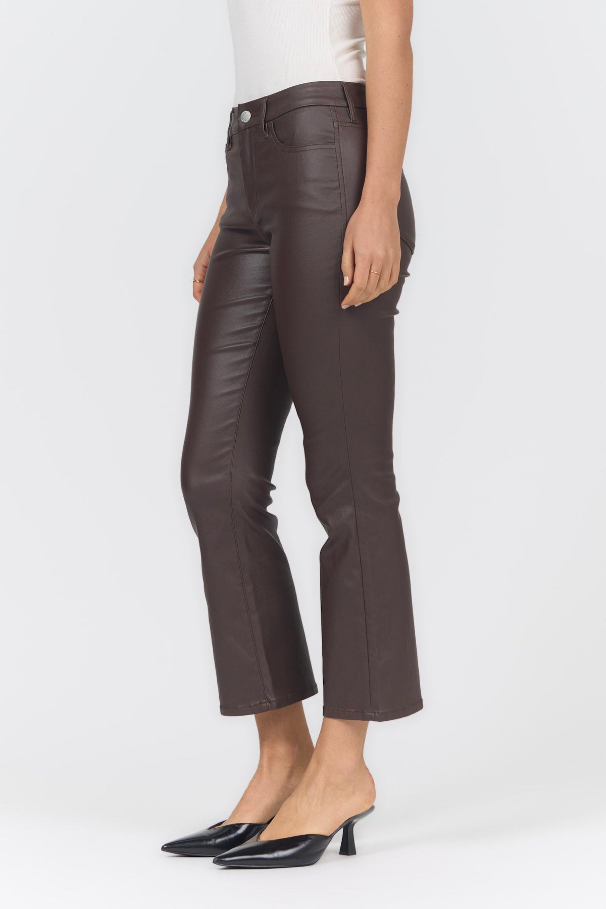 JEANNE FLARE PANT CAPPUCCINO SIDE — Dear John Denim