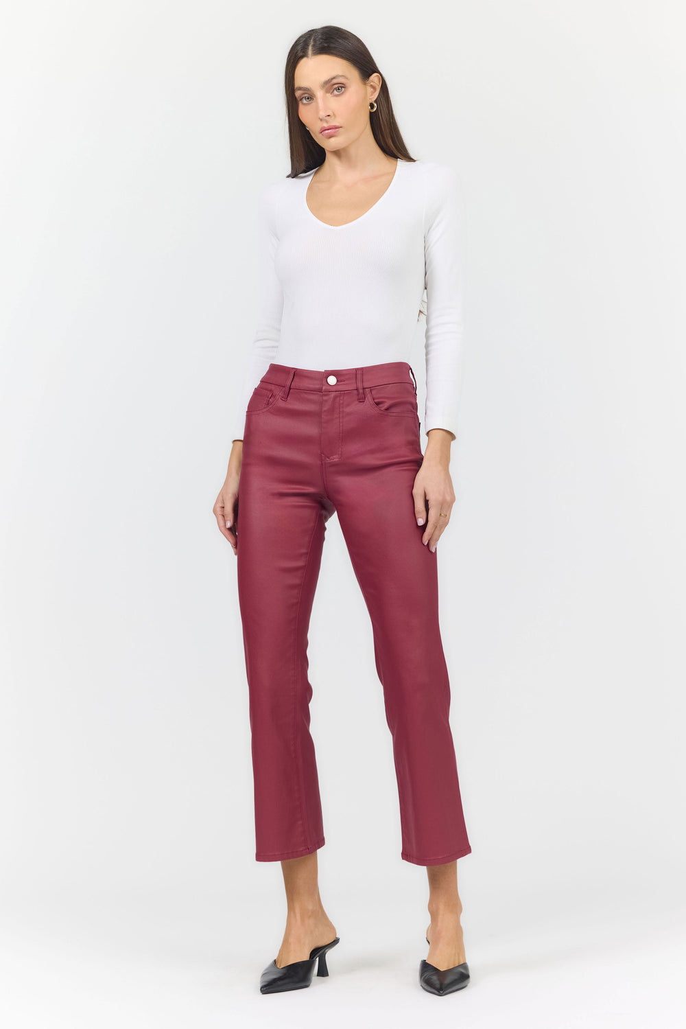 JEANNE FLARE PANT GARNET FULL