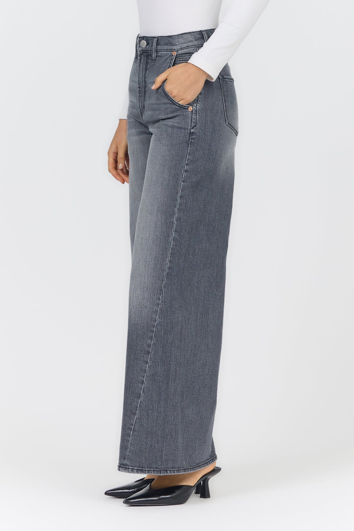 CELESTE WIDE LEG JEAN EMP SIDE — Dear John Denim