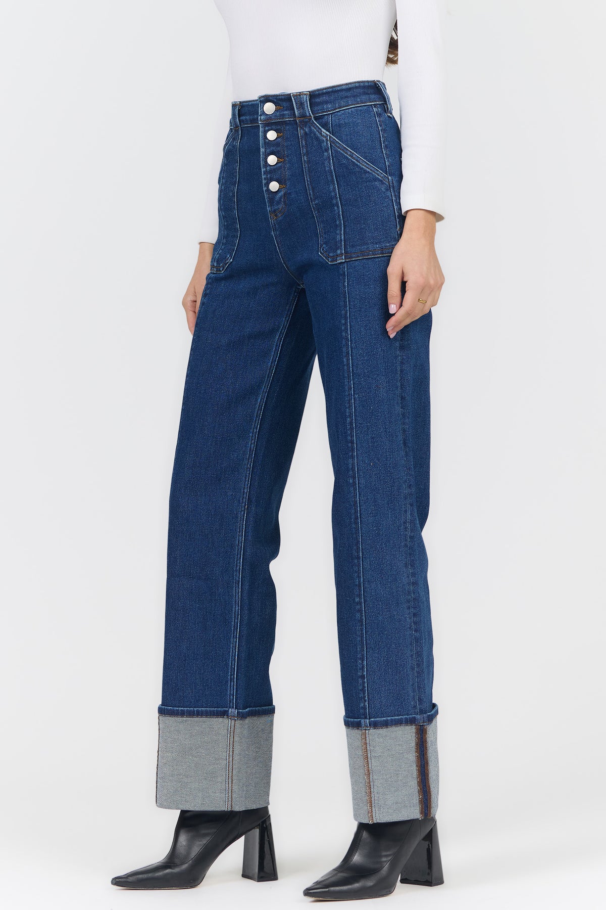 HOLLY HIGH RISE STRAIGHT LEG JEANS NORWOOD SIDE — Dear John Denim