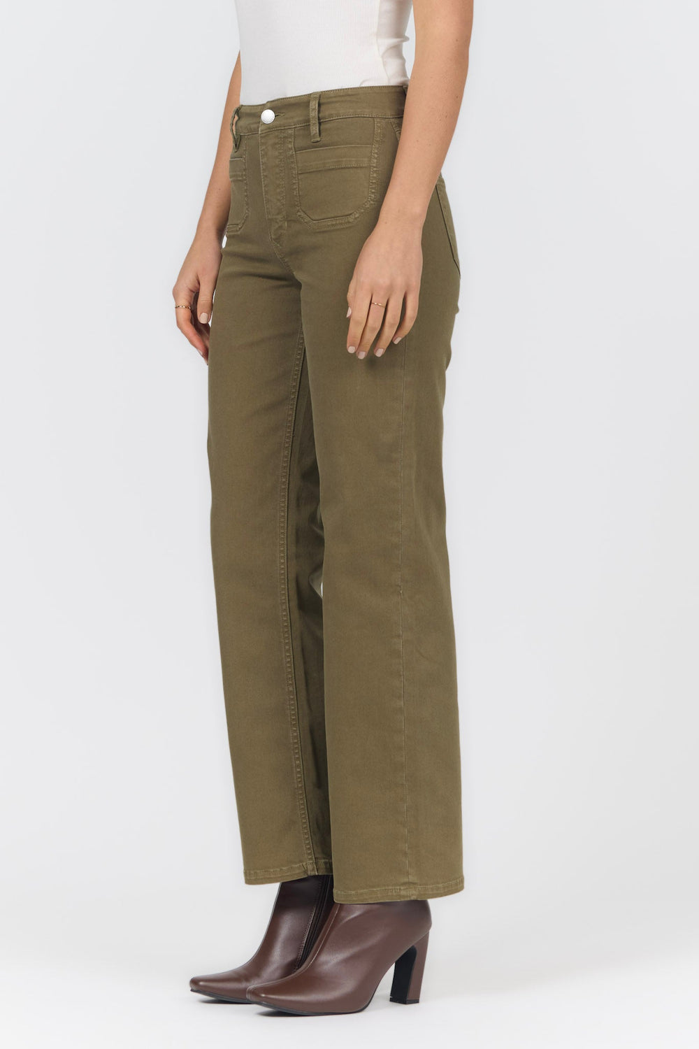 HOLLY STRAIGHT LEG JEAN OLIVE BRANCH SIDE