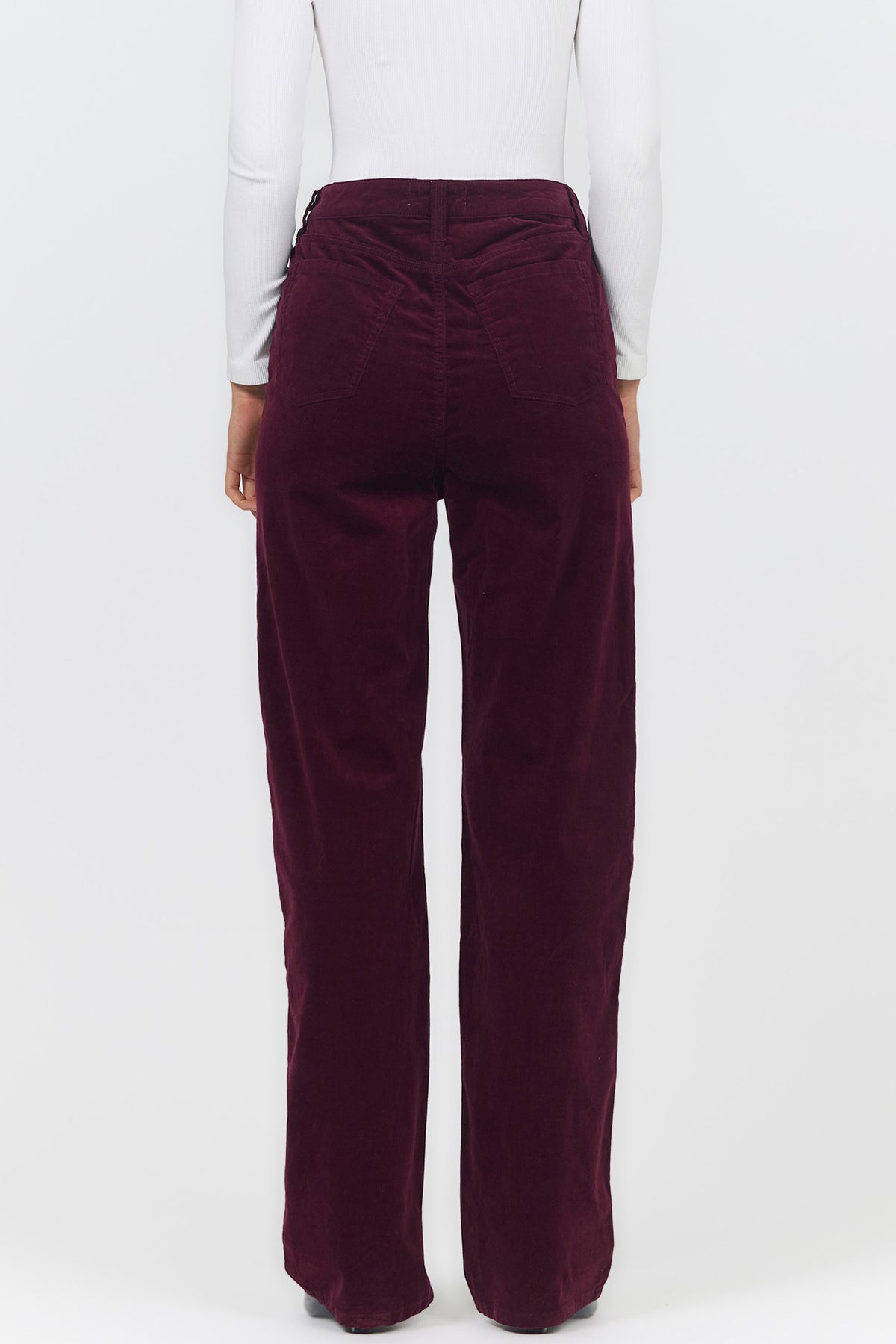 HOLLY HIGH RISE STRAIGHT LEG PANTS FIG BACK — Dear John Denim