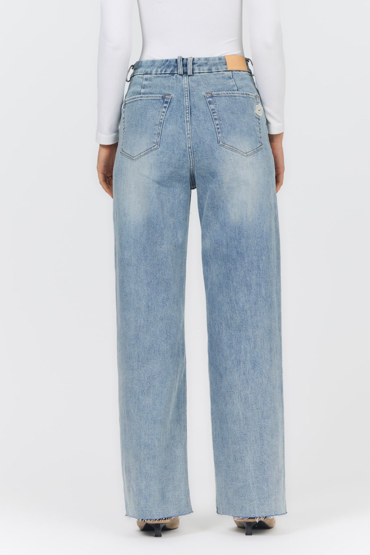 AUDREY WIDE LEG JEAN SKETCHBOOK FADE — Dear John Denim