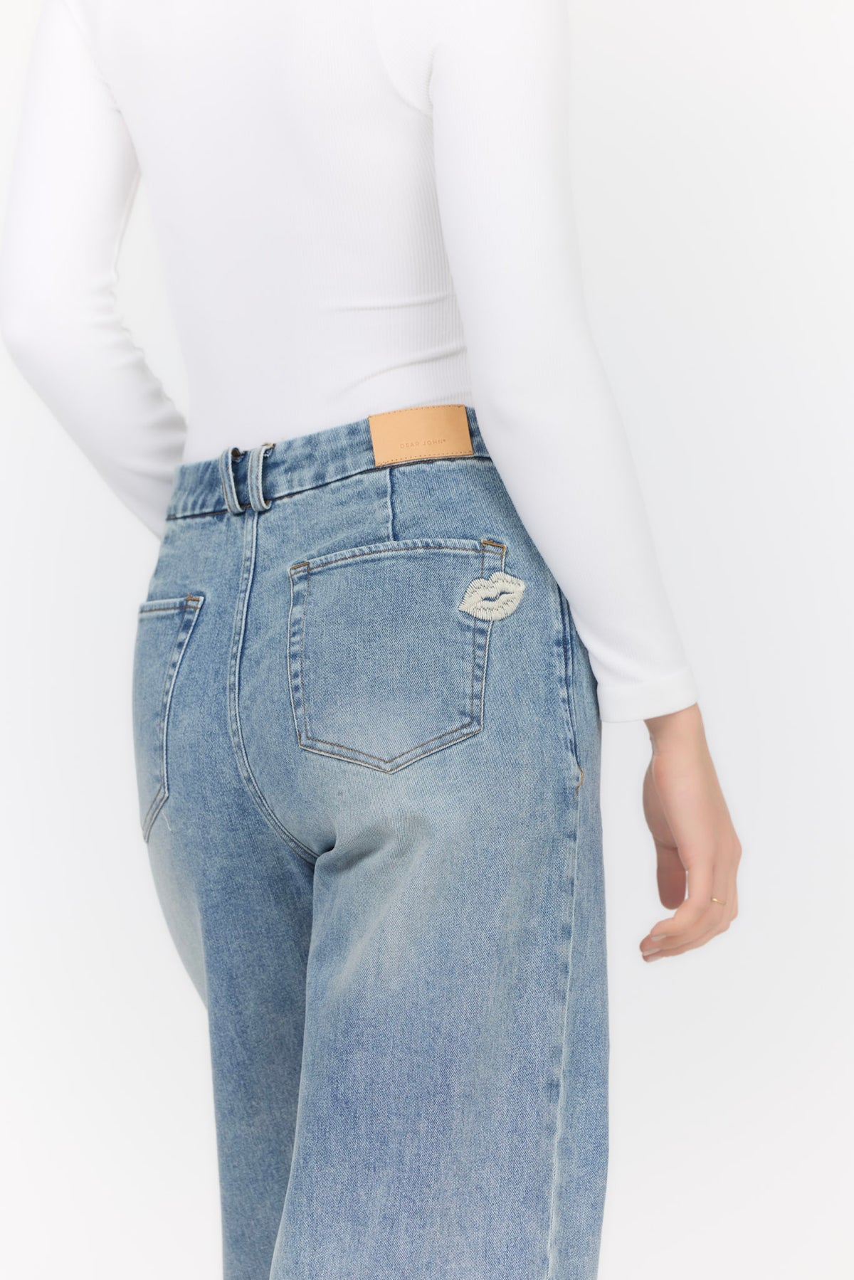 AUDREY WIDE LEG JEAN SKETCHBOOK FADE — Dear John Denim