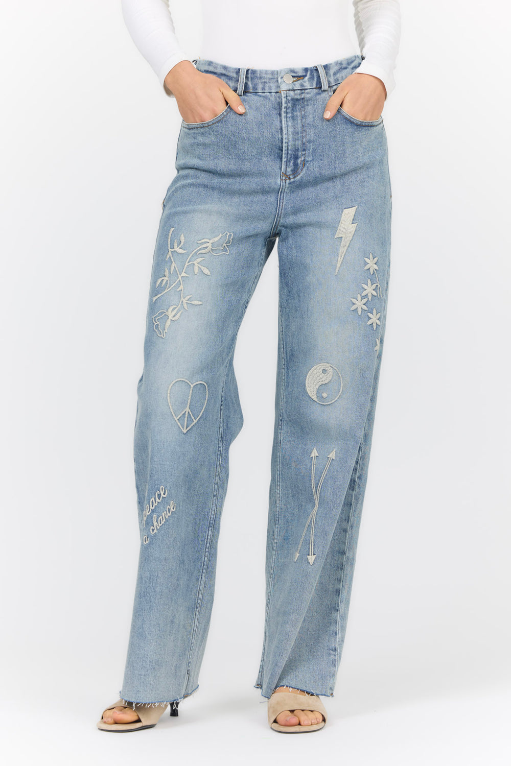 AUDREY WIDE LEG JEAN SKETCHBOOK FADE