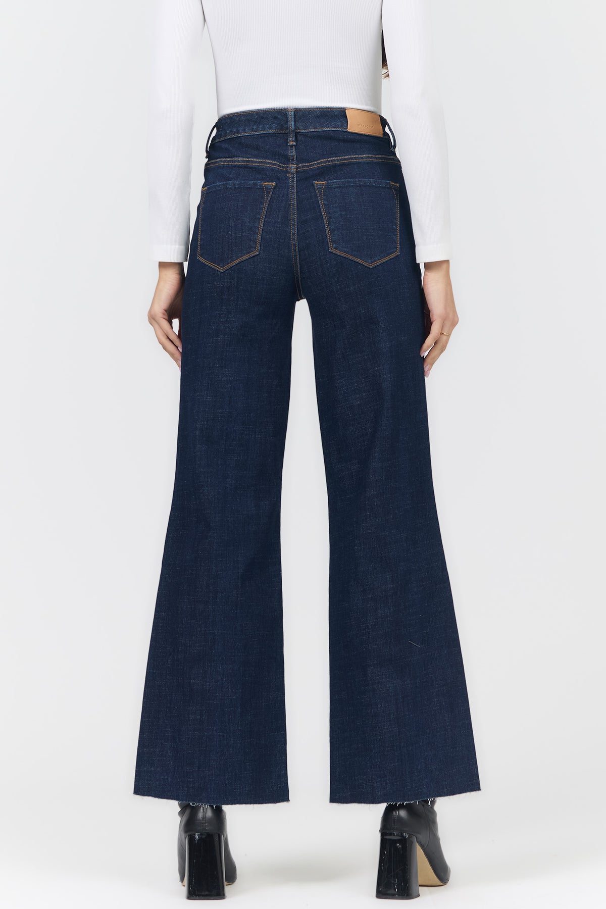 FIONA HIGH RISE WIDE LEG JEANS ANCHOR BACK — Dear John Denim