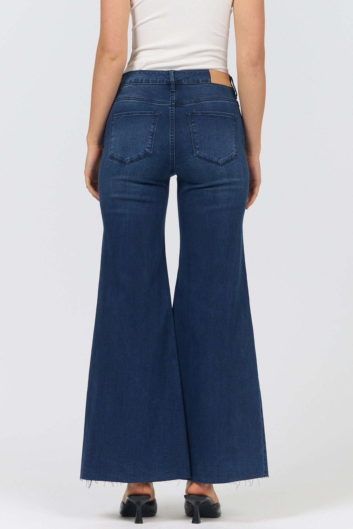 HENDRIX MID RISE WIDE LEG JEANS PRINCESS BACK — Dear John Denim