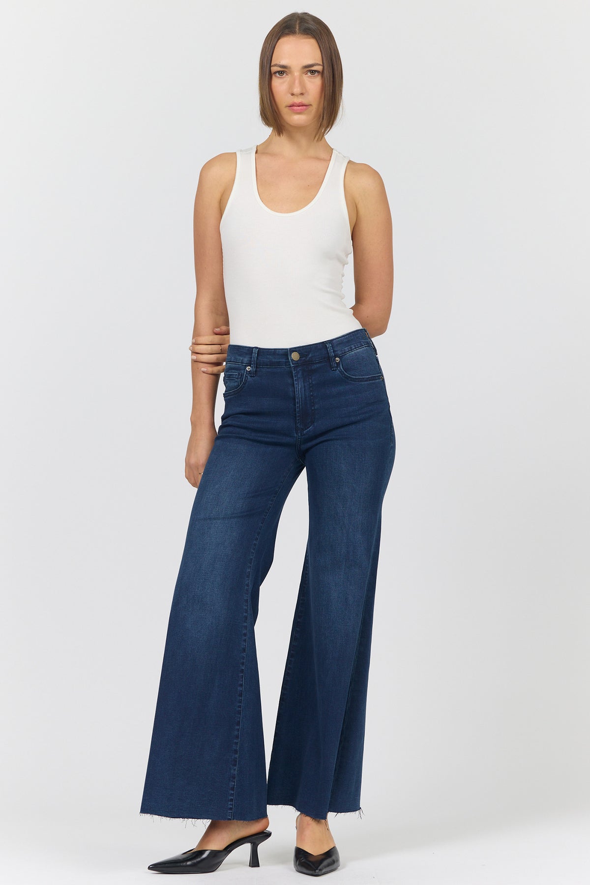 HENDRIX MID RISE WIDE LEG JEANS PRINCESS FULL — Dear John Denim