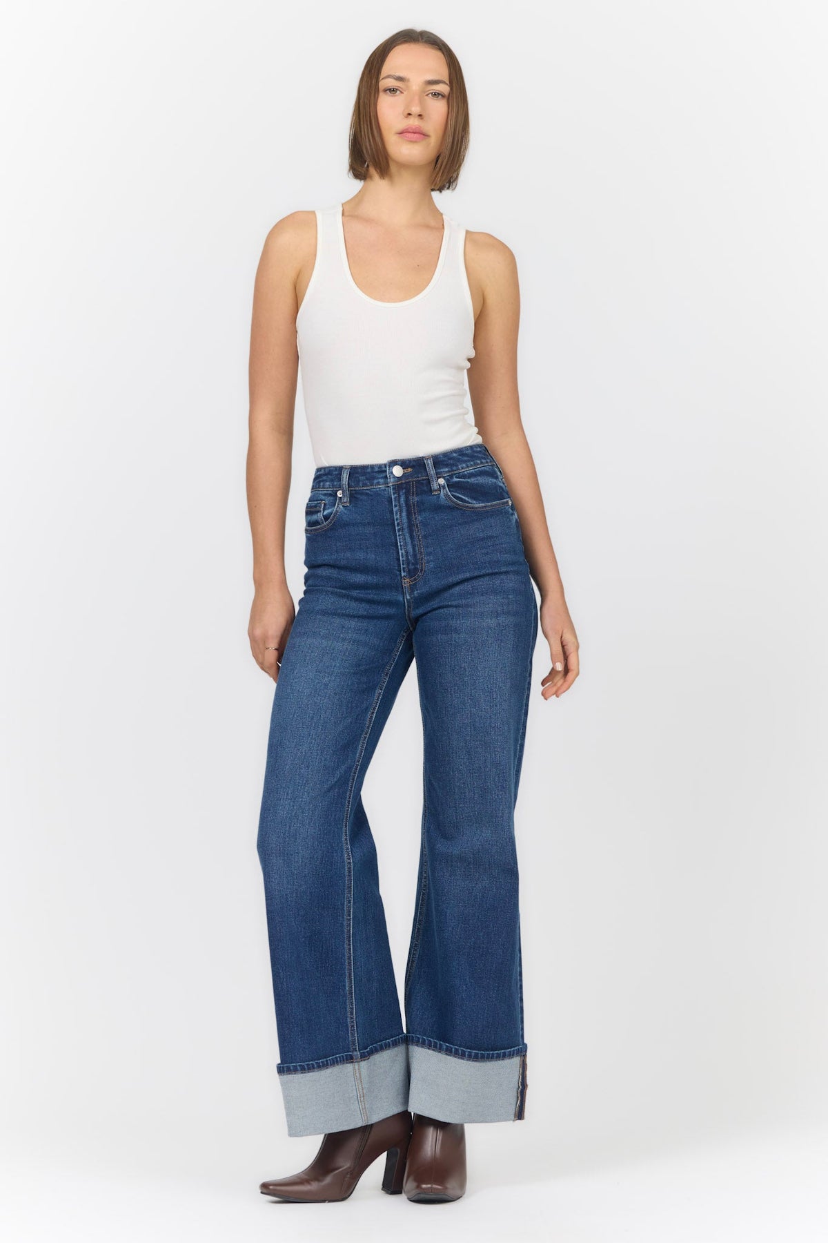FIONA WIDE LEG JEAN CASTILLION FULL — Dear John Denim