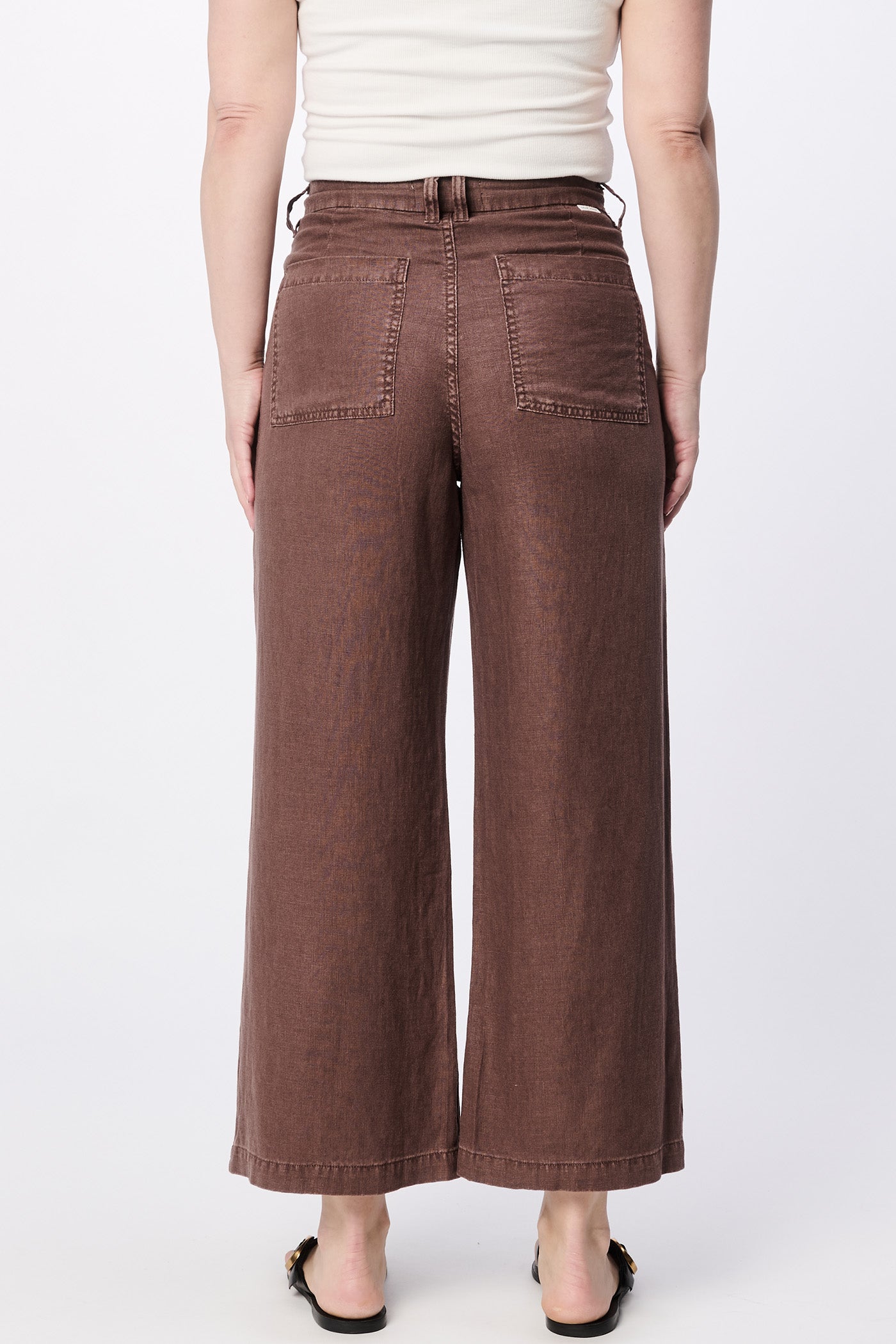 AUDREY WIDE LEG PANT CAPPUCCINO LINEN
