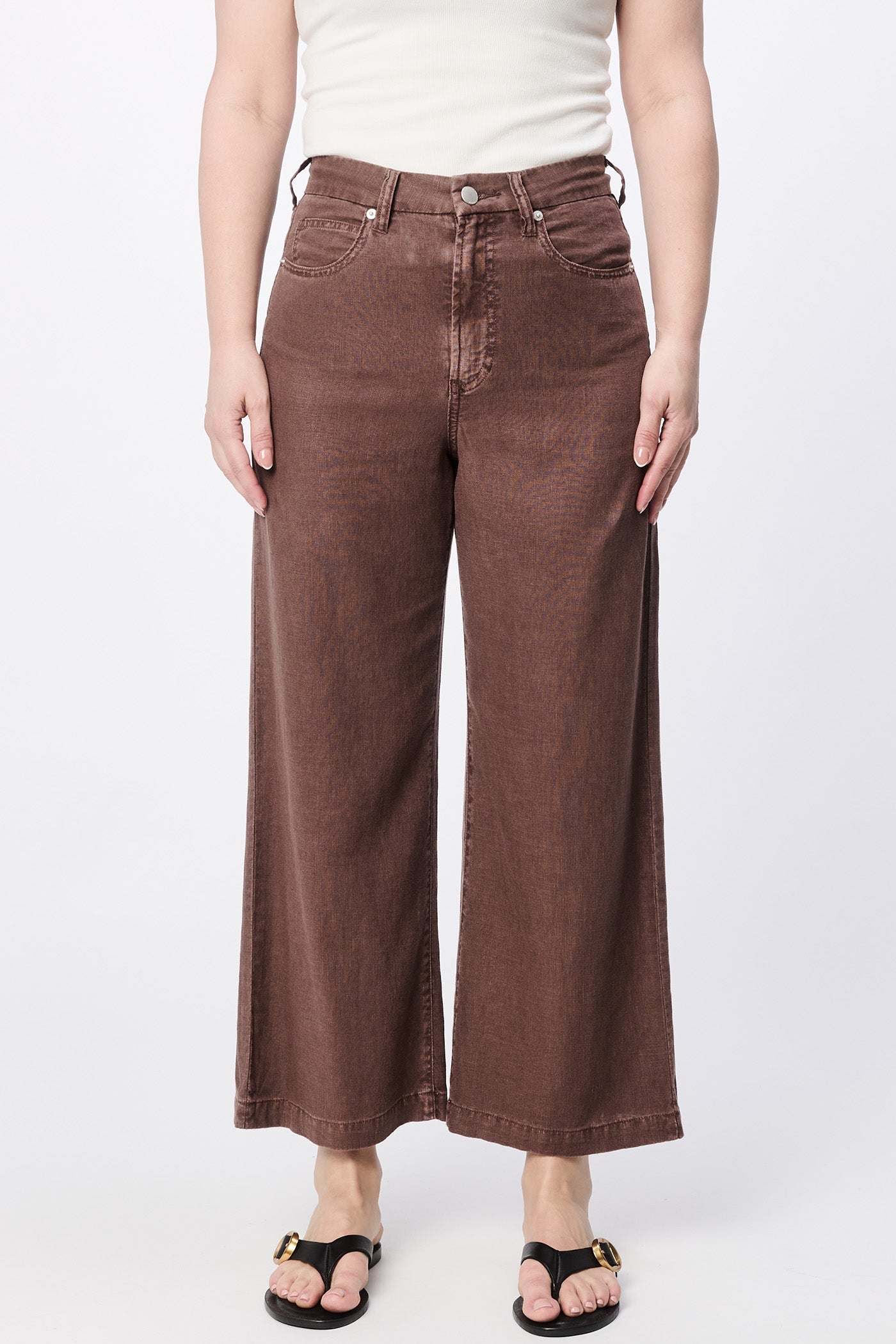 Audrey Wide Leg Pant Cappuccino Linen | Women's Pant | Dear John Denim