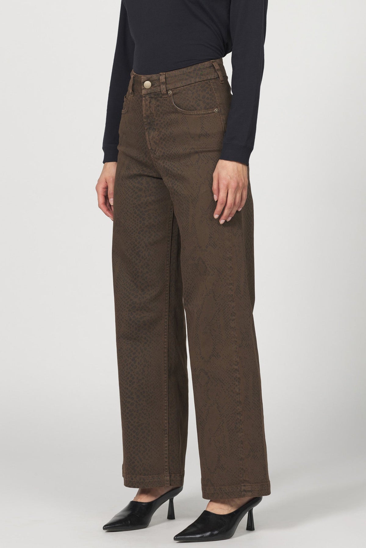 audrey-wide-leg-jean-python-print — Dear John Denim