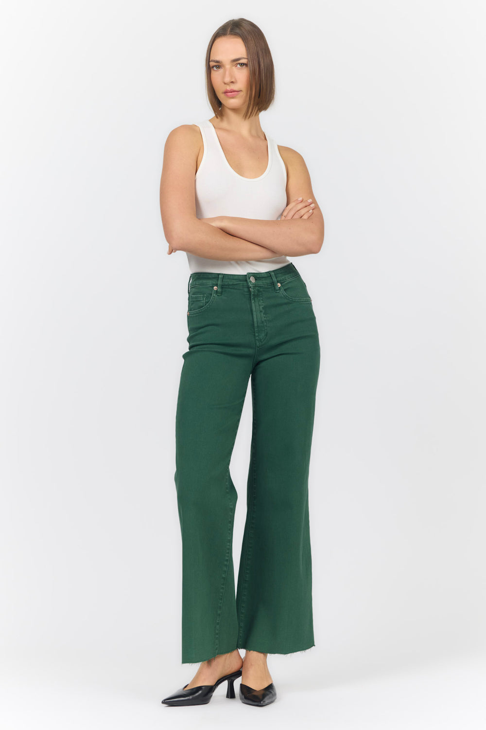 FIONA WIDE LEG JEAN PINENEEDLE