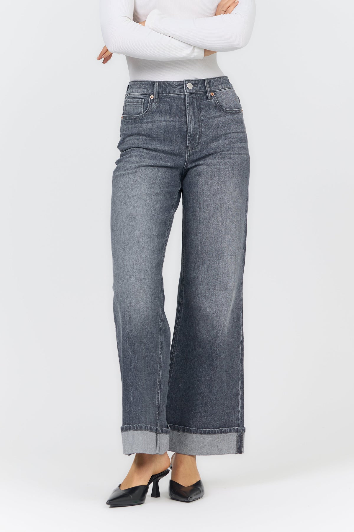 FIONA WIDE LEG JEAN EMPIRE FRONT — Dear John Denim