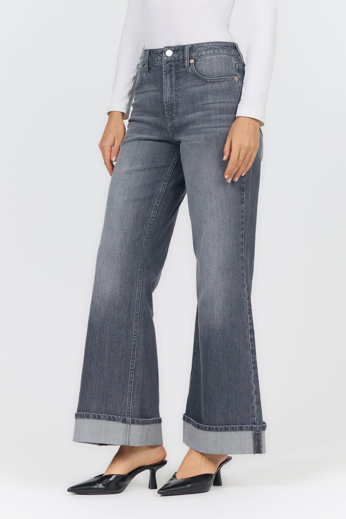 FIONA WIDE LEG JEAN EMPIRE SIDE — Dear John Denim