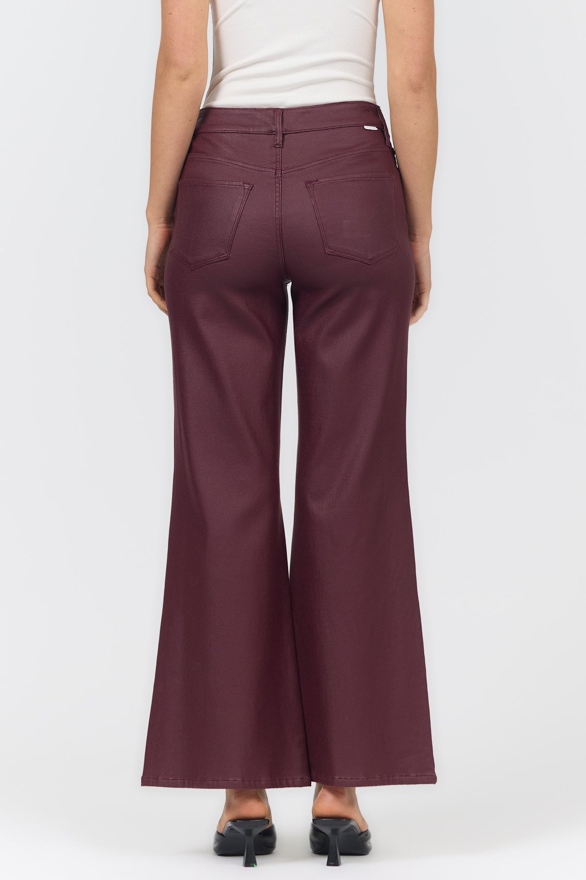 FIONA HIGH RISE WIDE LEG PANTS FIG BACK — Dear John Denim