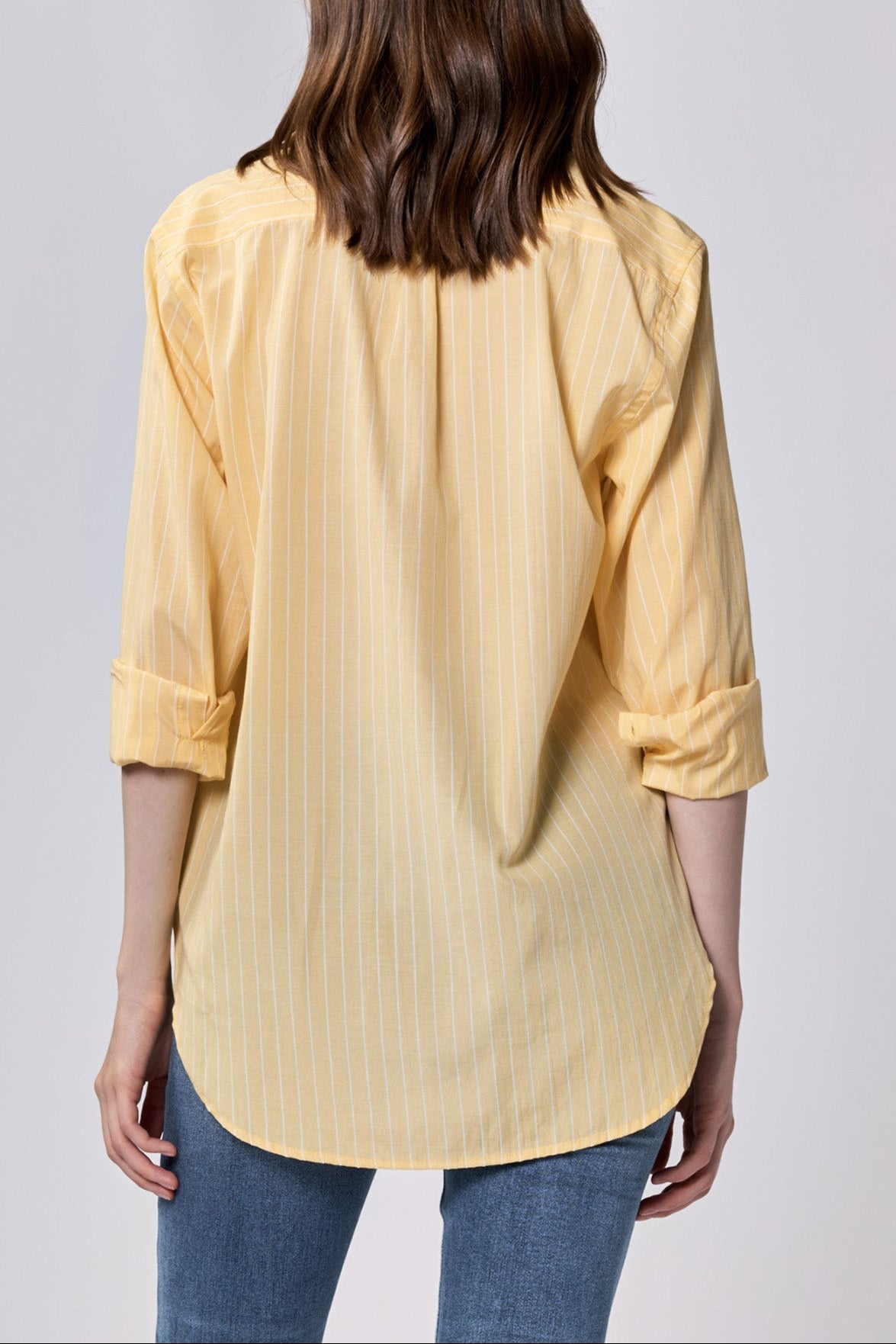 lolita-button-up-long-sleeve-boyfriend-fit-shirt-pale-banana — Dear John Denim