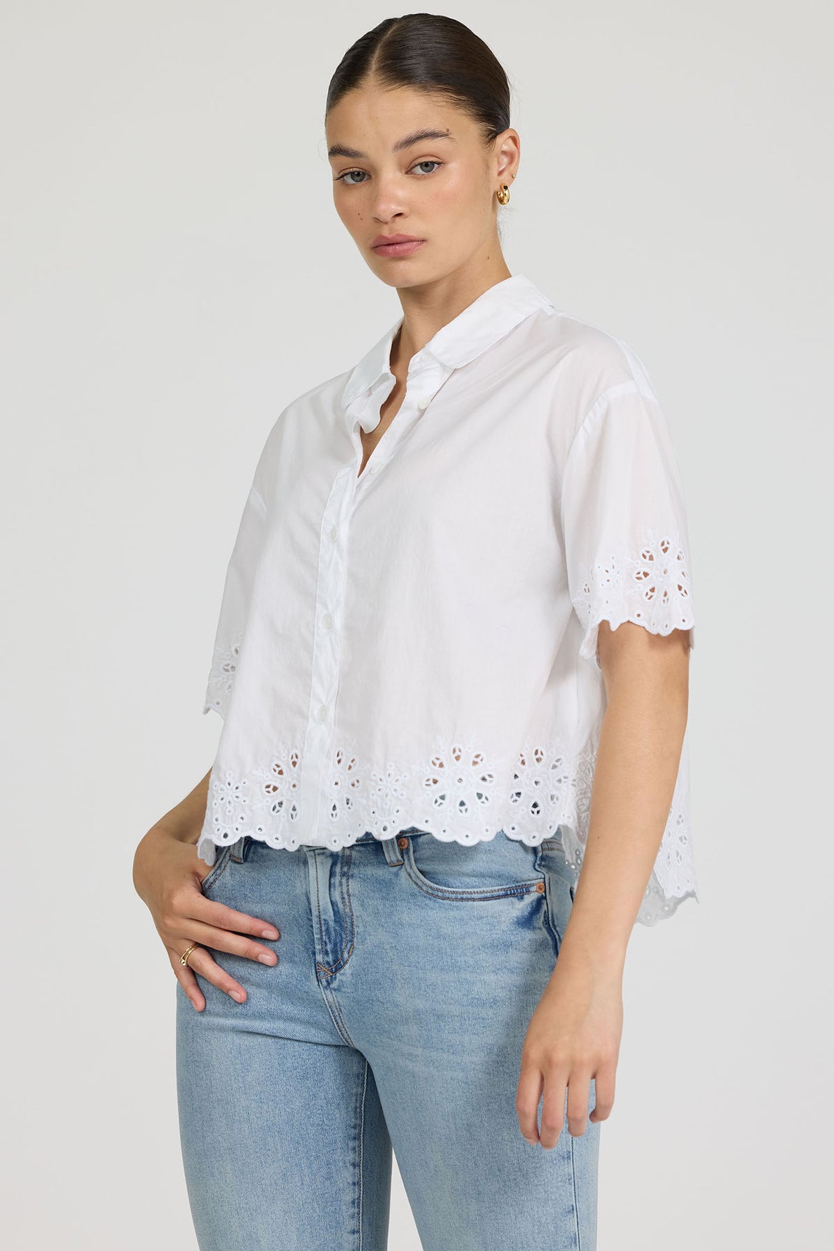 WHITE EMBROIDERED-DSH1421M9WIE-3 — Dear John Denim