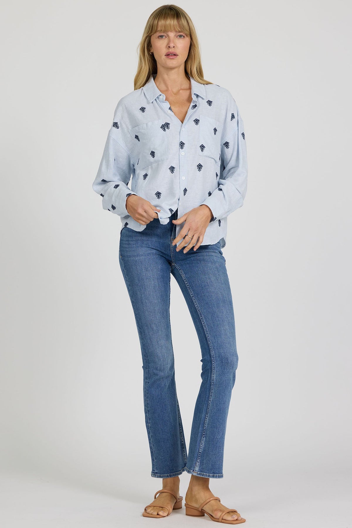 BLUE RAMA EMB-DSH1423L1BMB-2 — Dear John Denim