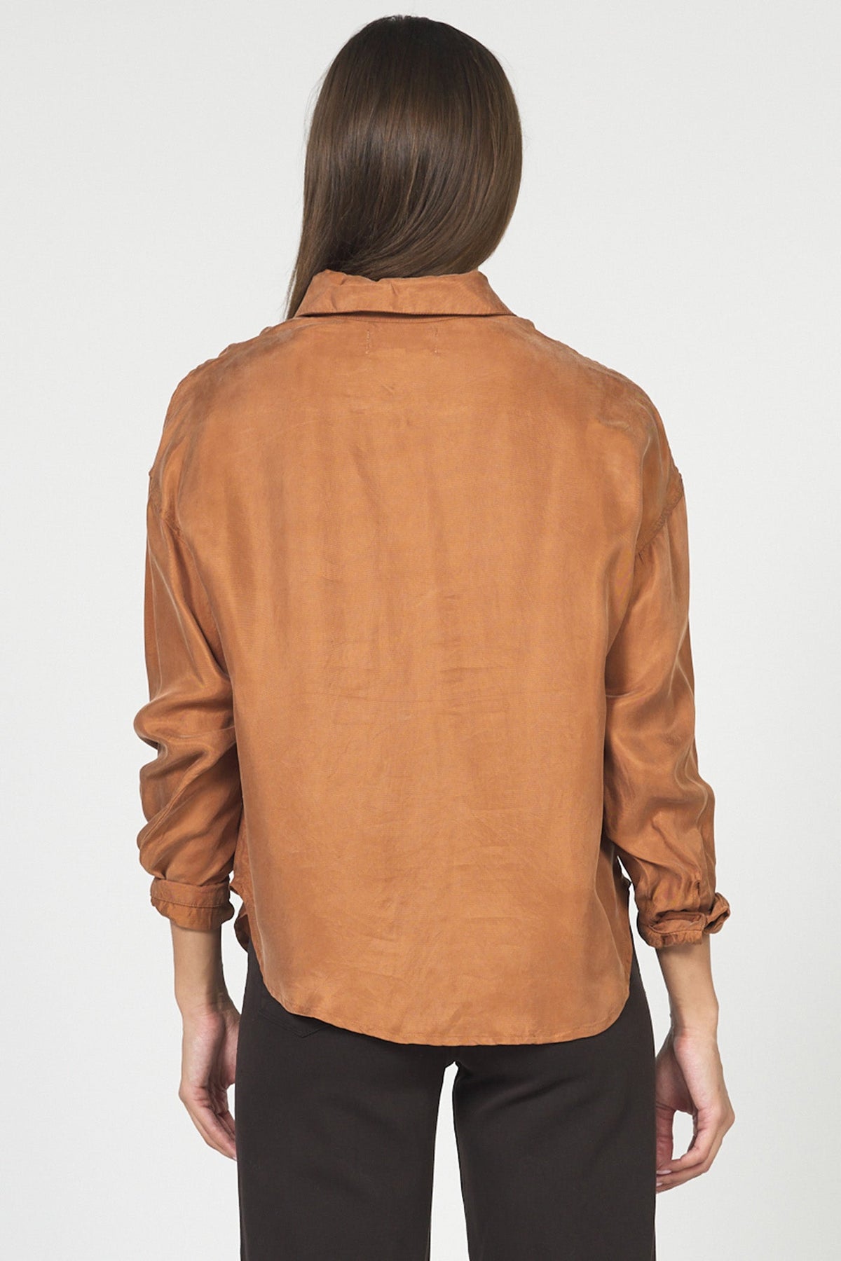 adrianna-shirt-pumpkin-spice-cupro — Dear John Denim