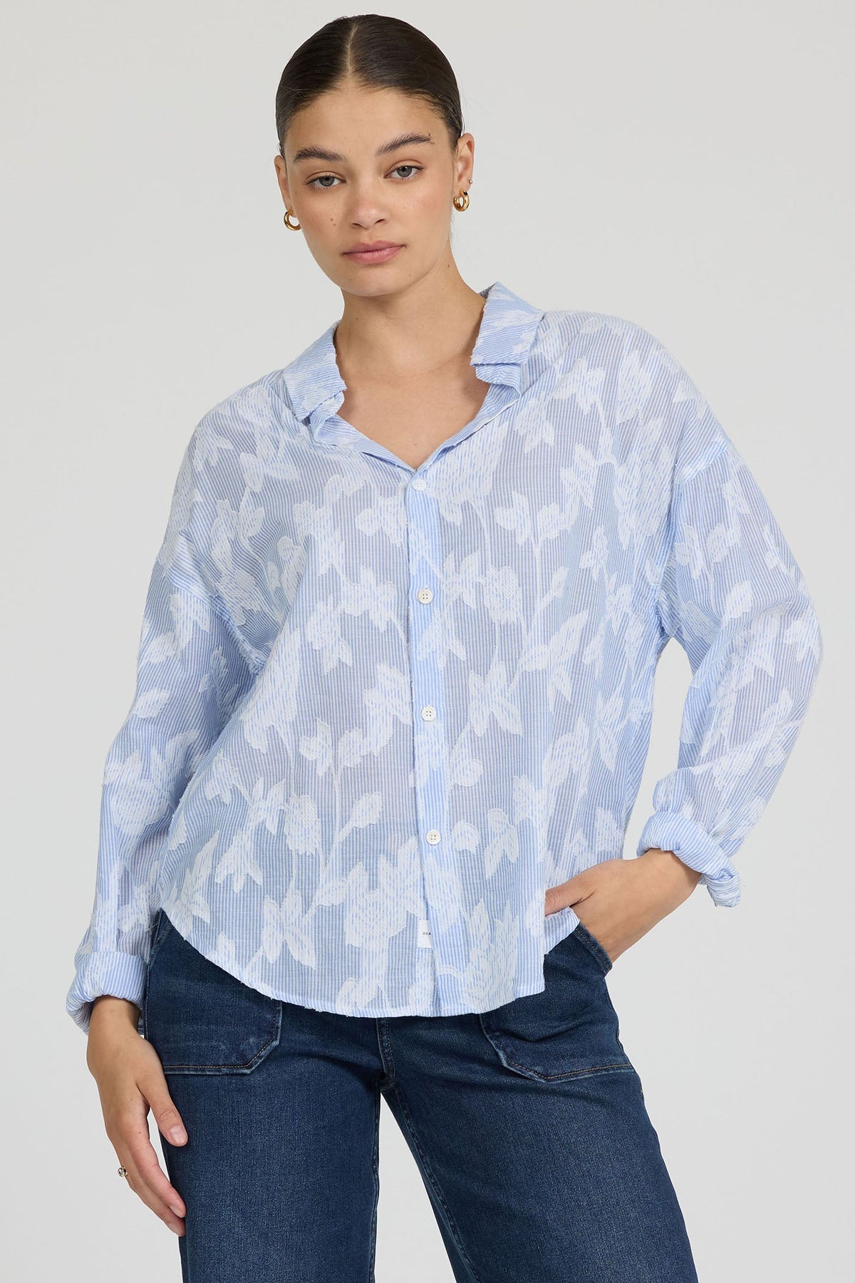 FLORAL BURNOUT-DSH1423X7FBO-1 — Dear John Denim