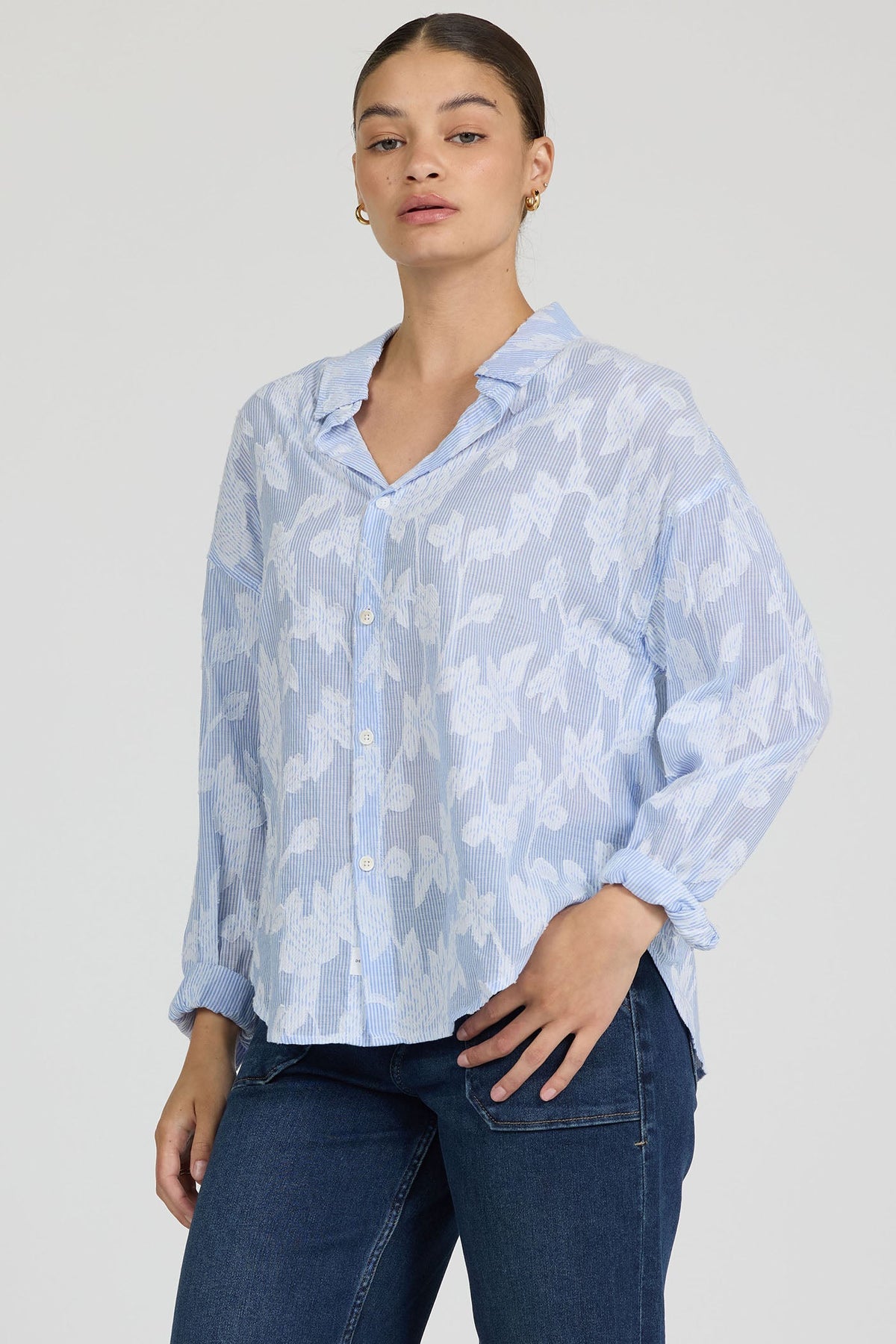 FLORAL BURNOUT-DSH1423X7FBO-3 — Dear John Denim