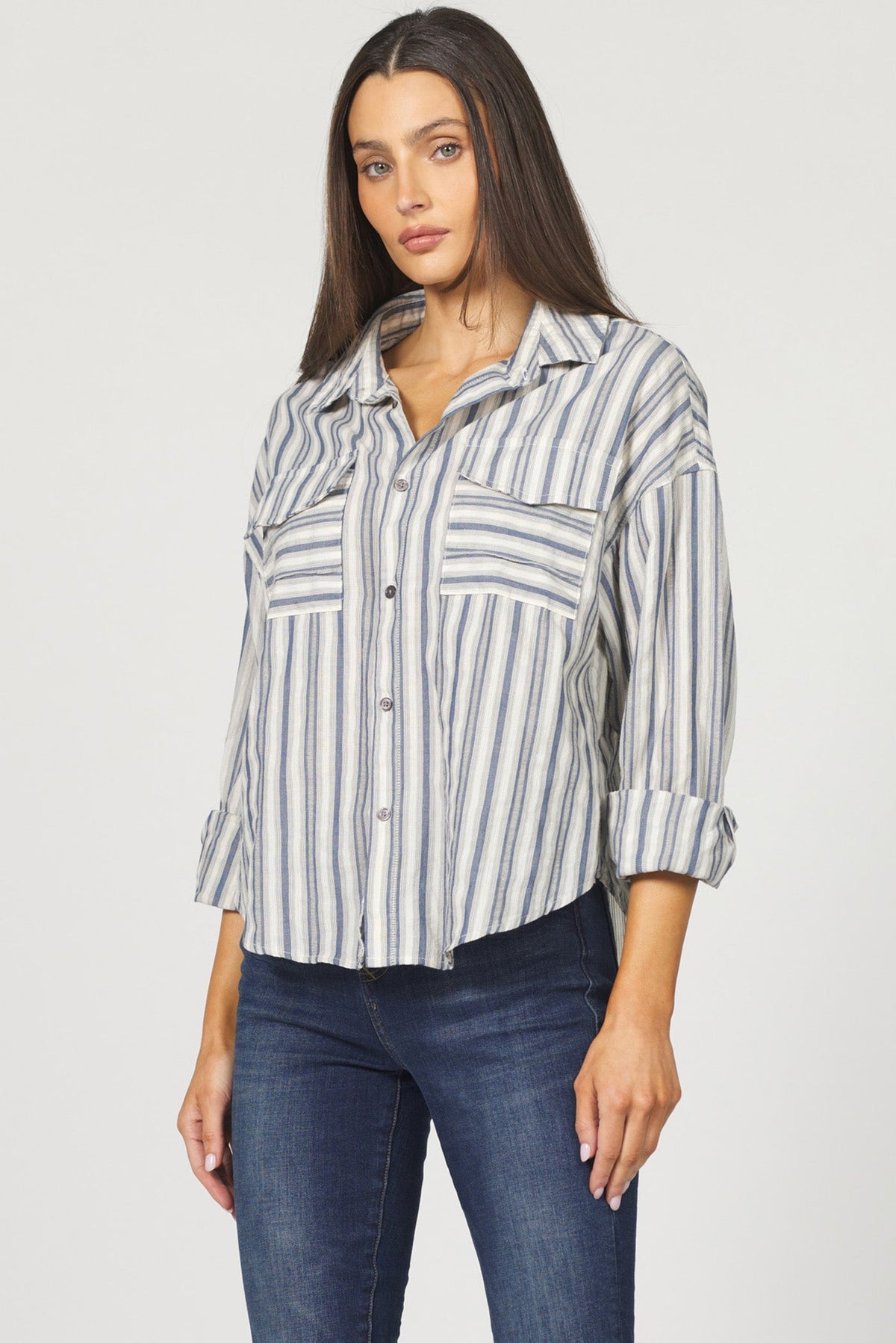 DARK BLUE STRIPE-DSH1423Z14DSP-3 — Dear John Denim