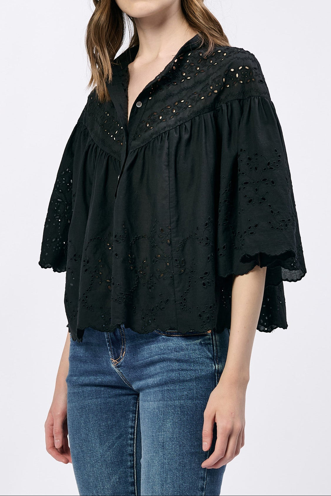 BLACK EMBROIDERY-DSH1431BLK-3 — Dear John Denim
