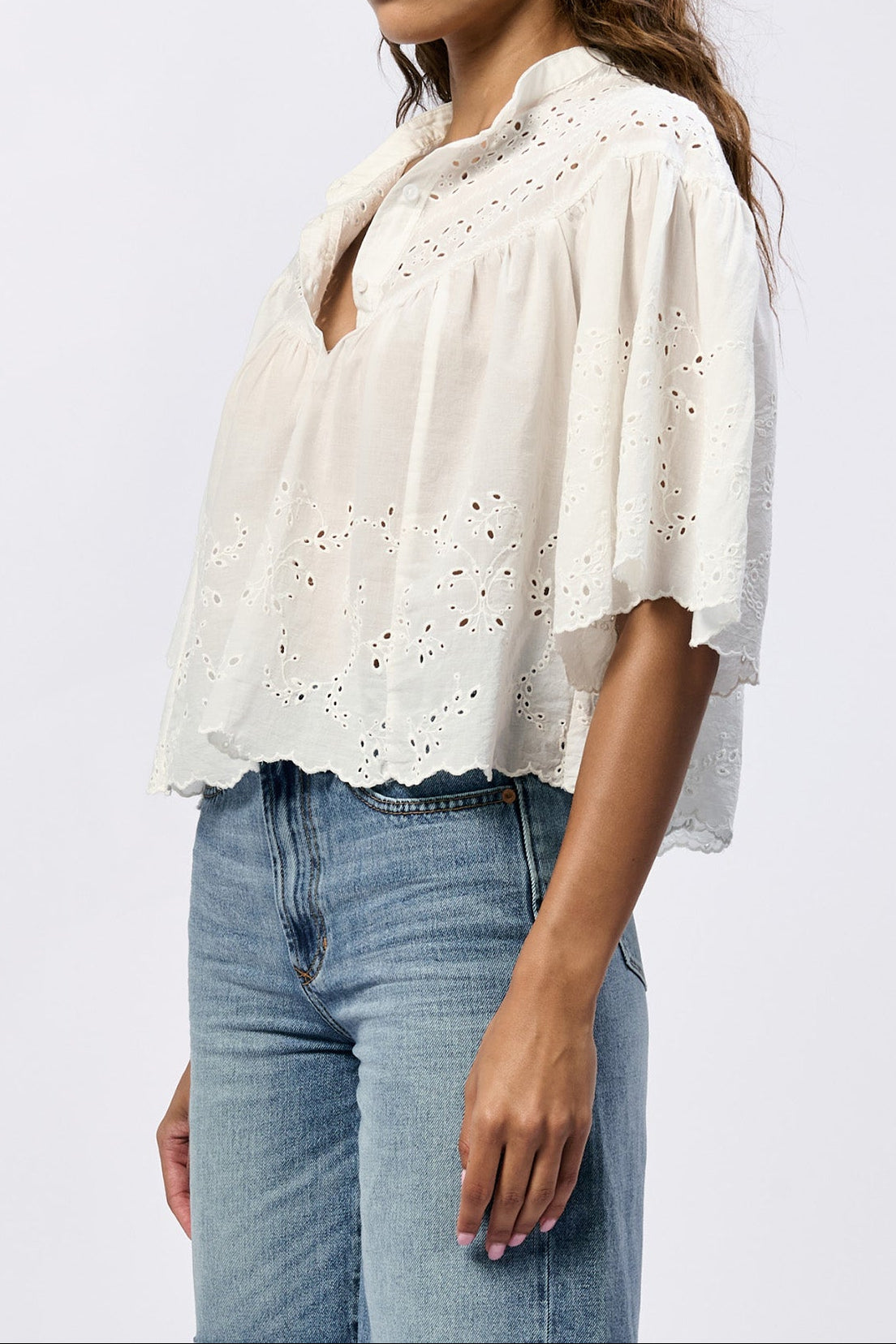 WHITE EMBROIDERY-DSH1431WHT-3 — Dear John Denim