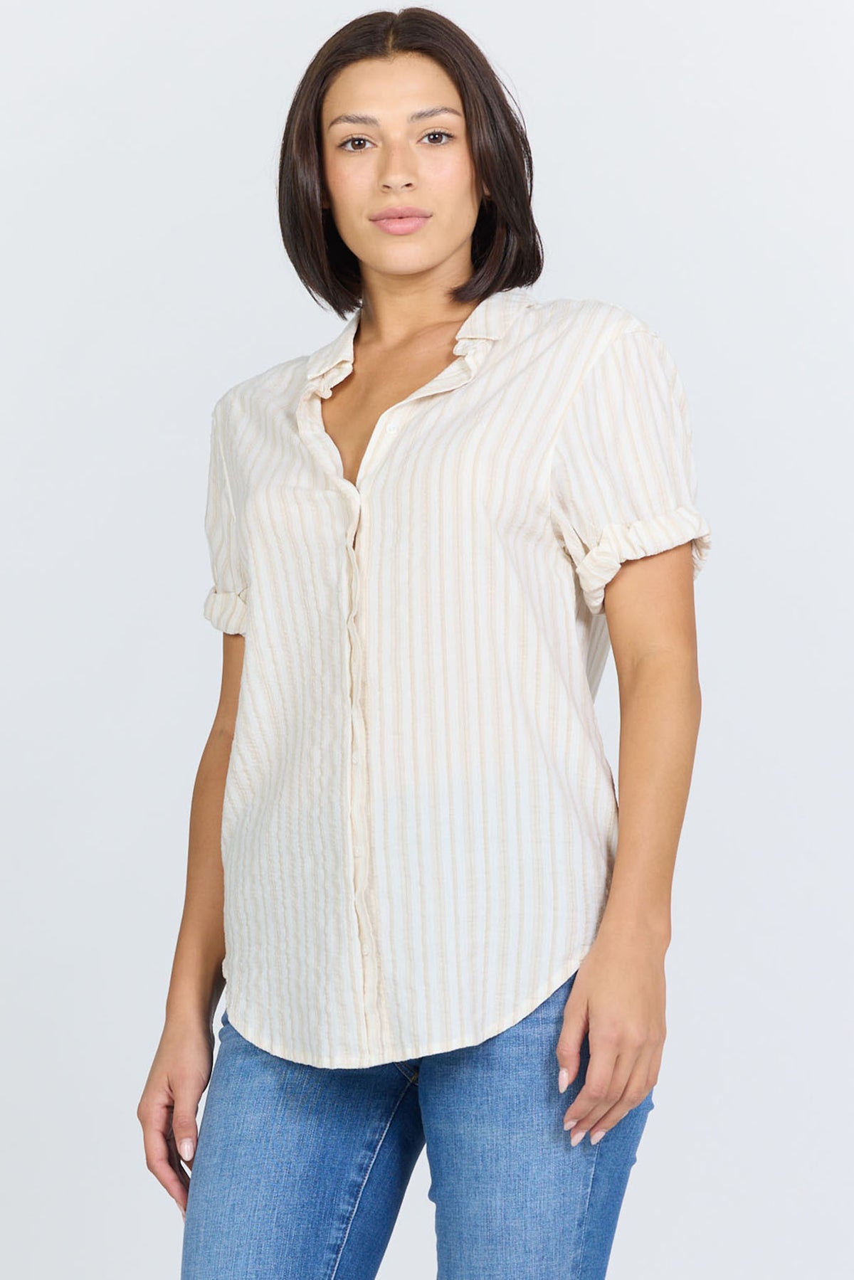 TAUPE STRIPE-DSH1443P5TAS-3 — Dear John Denim