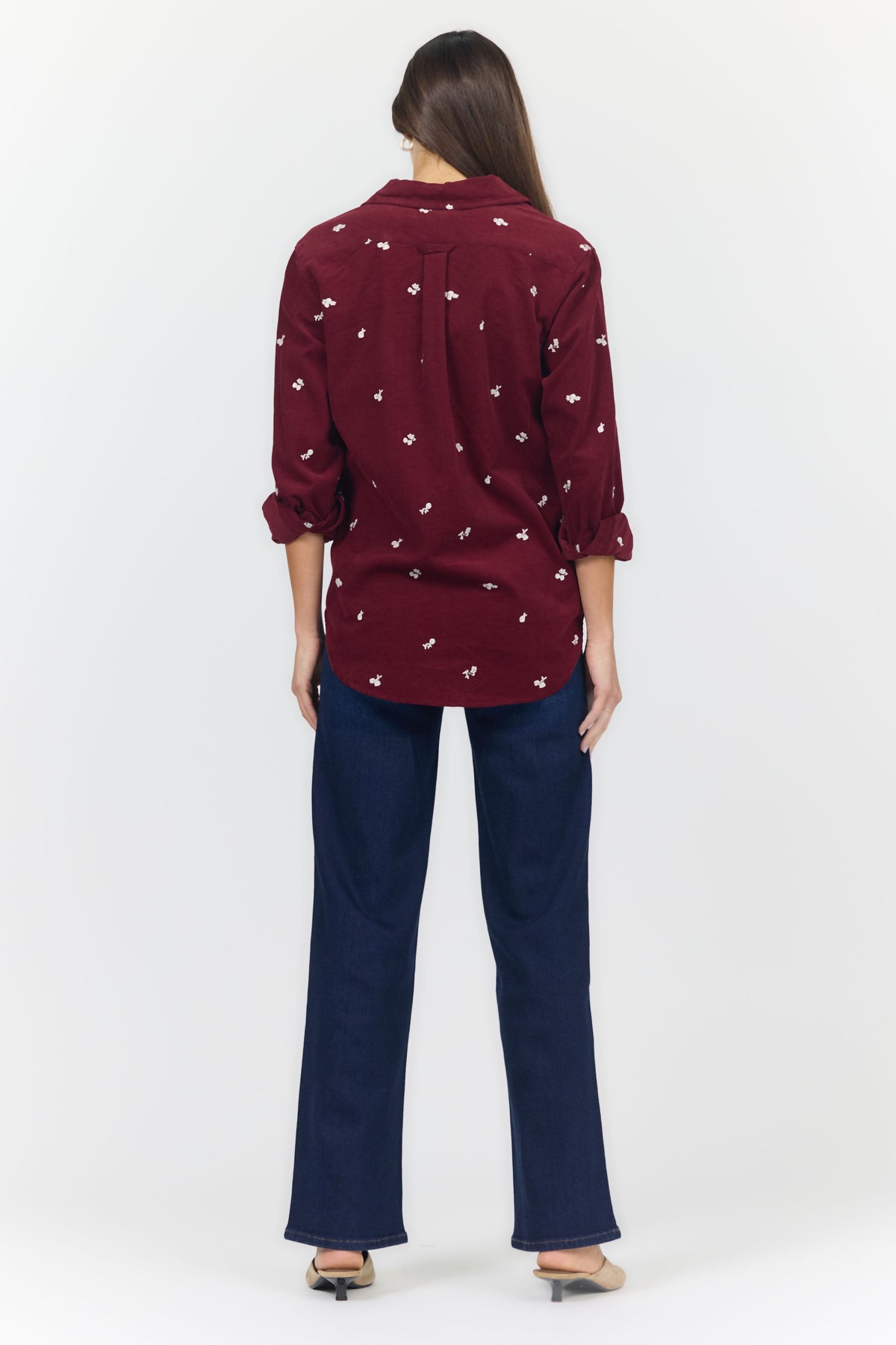 GALINA LONG SLEEVE SHIRT TEA ROSE CORD BACK — Dear John Denim