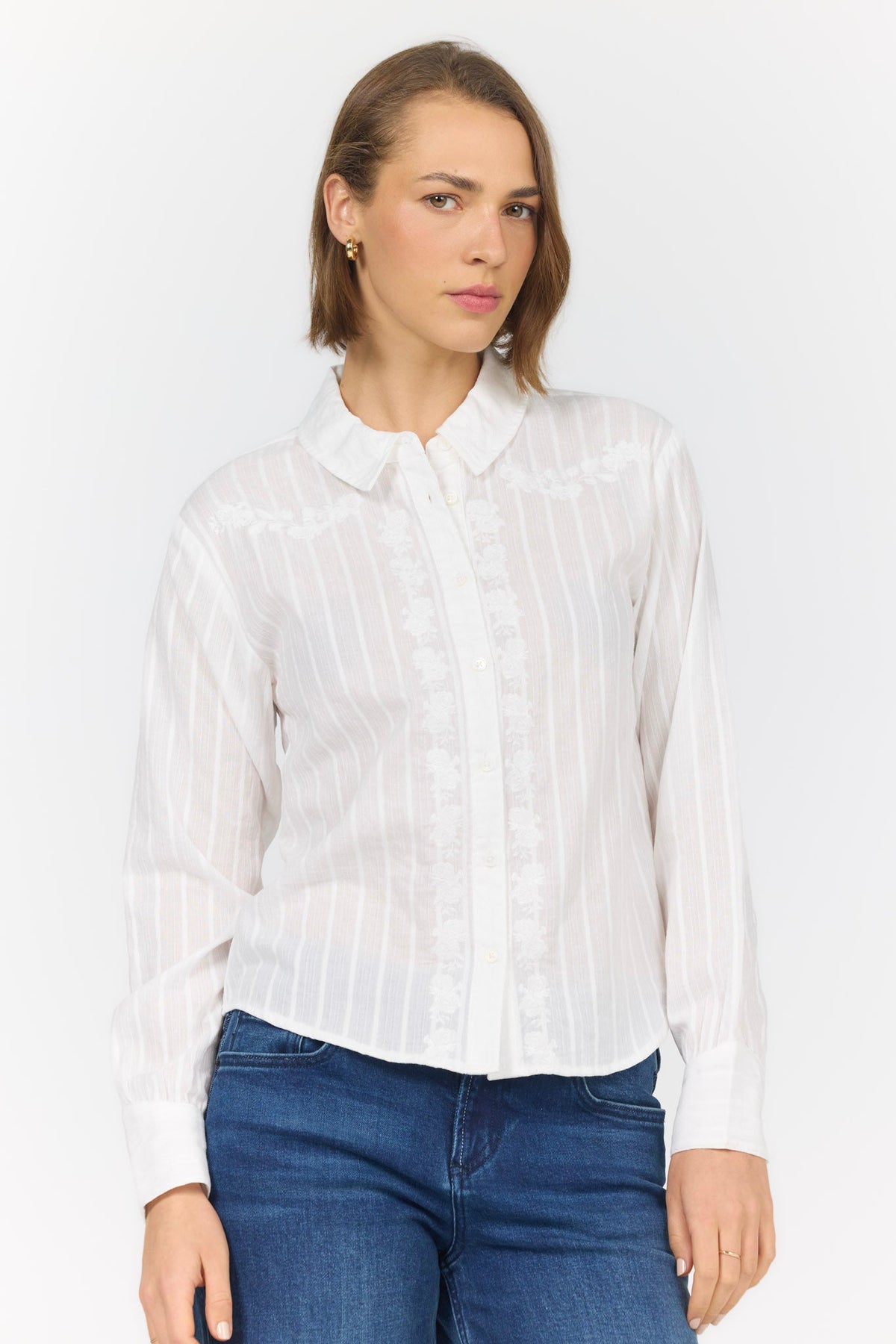 HAVANA LONG SLEEVE SHIRT OFF WHITE DETAIL — Dear John Denim