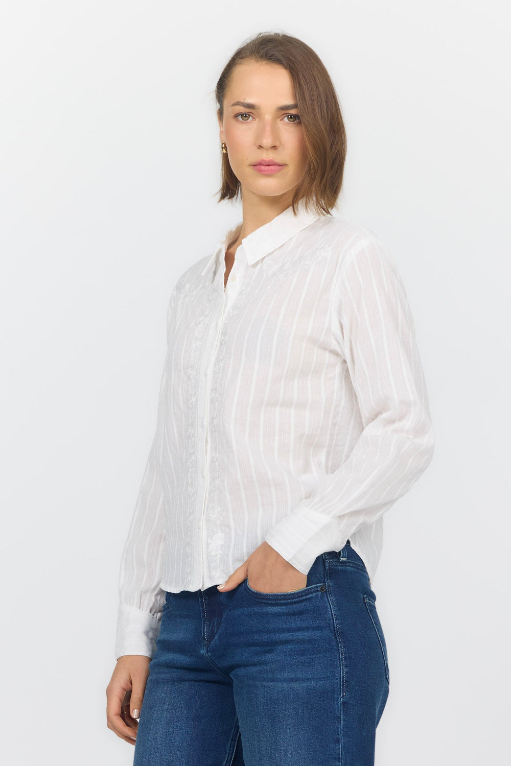 HAVANA LONG SLEEVE SHIRT OFF WHITE SIDE