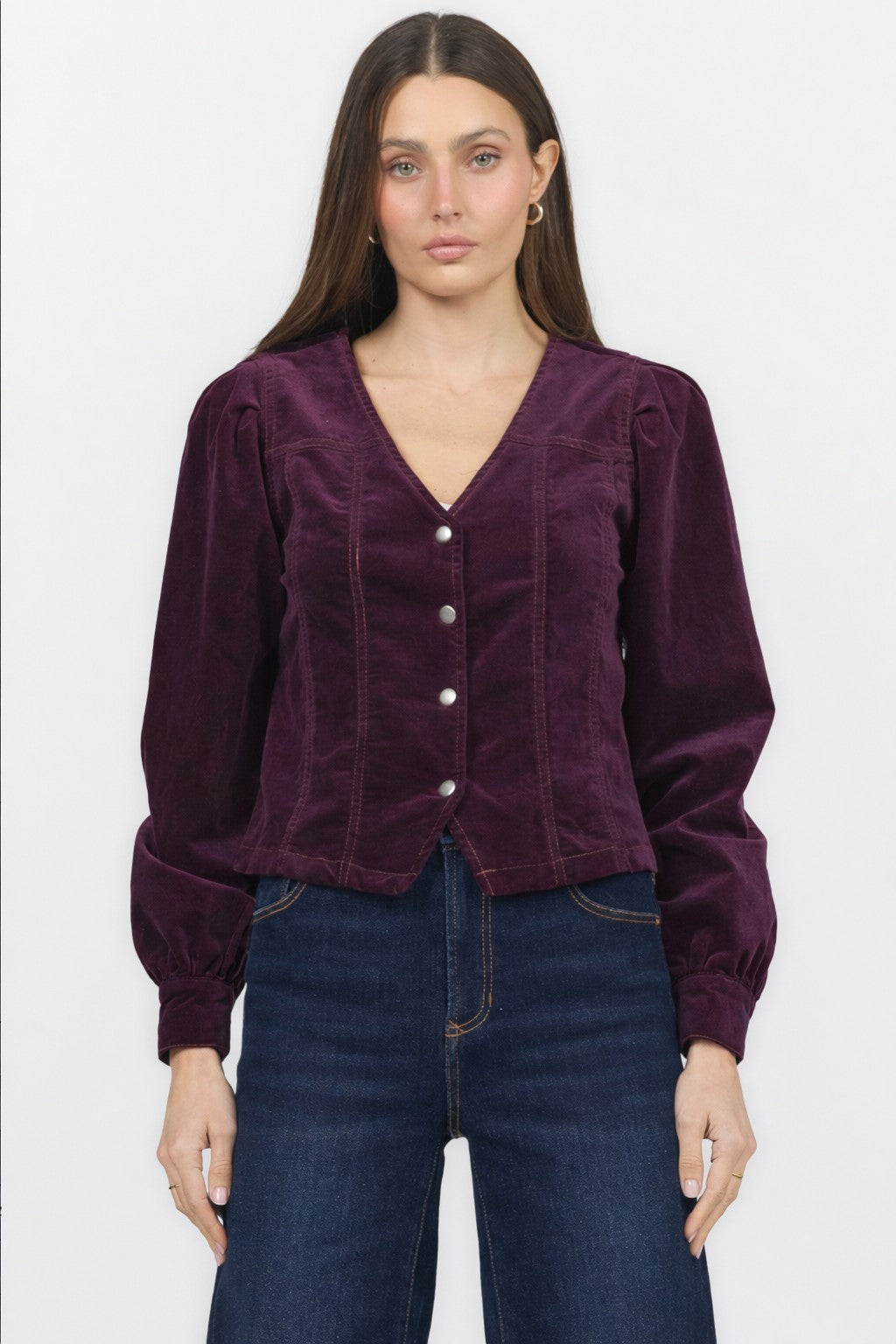 MARNIE V-NECK LONG SLEEVE BLOUSE