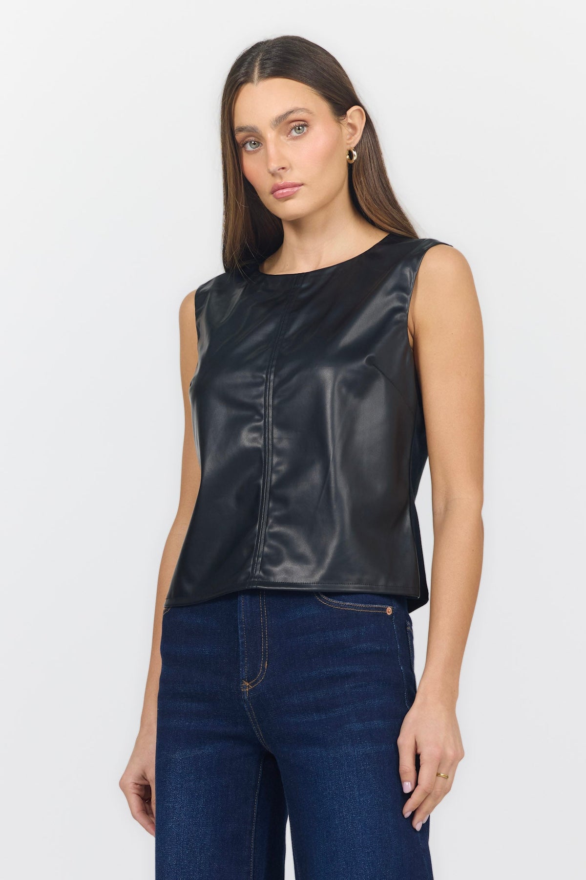 SUMANA TOP BLACK SIDE — Dear John Denim