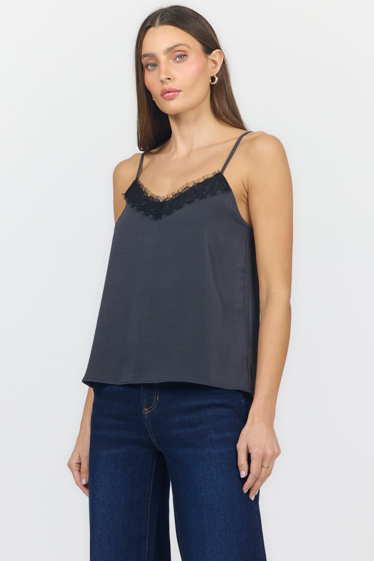 ALEXANDRIA V NECK SLEEVELESS TANKS TURBULENCE SIDE — Dear John Denim