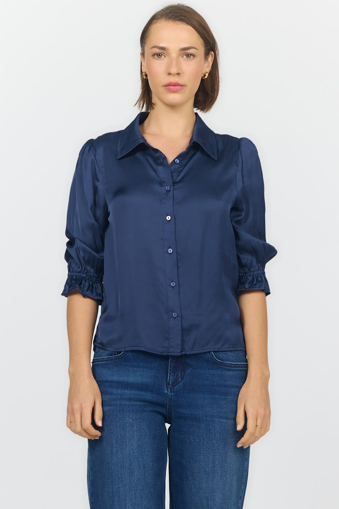 AMALI ELBOW SLEEVE BLOUSE