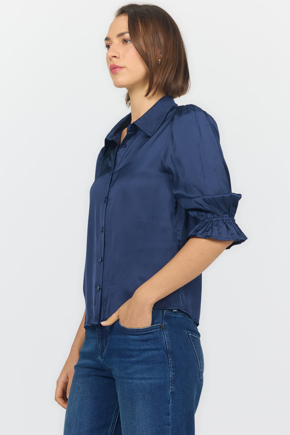 AMALI ELBOW SLEEVE BLOUSE