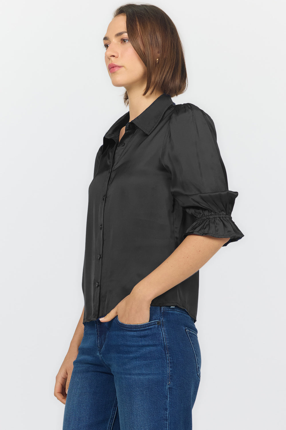 AMALI ELBOW SLEEVE BLOUSE