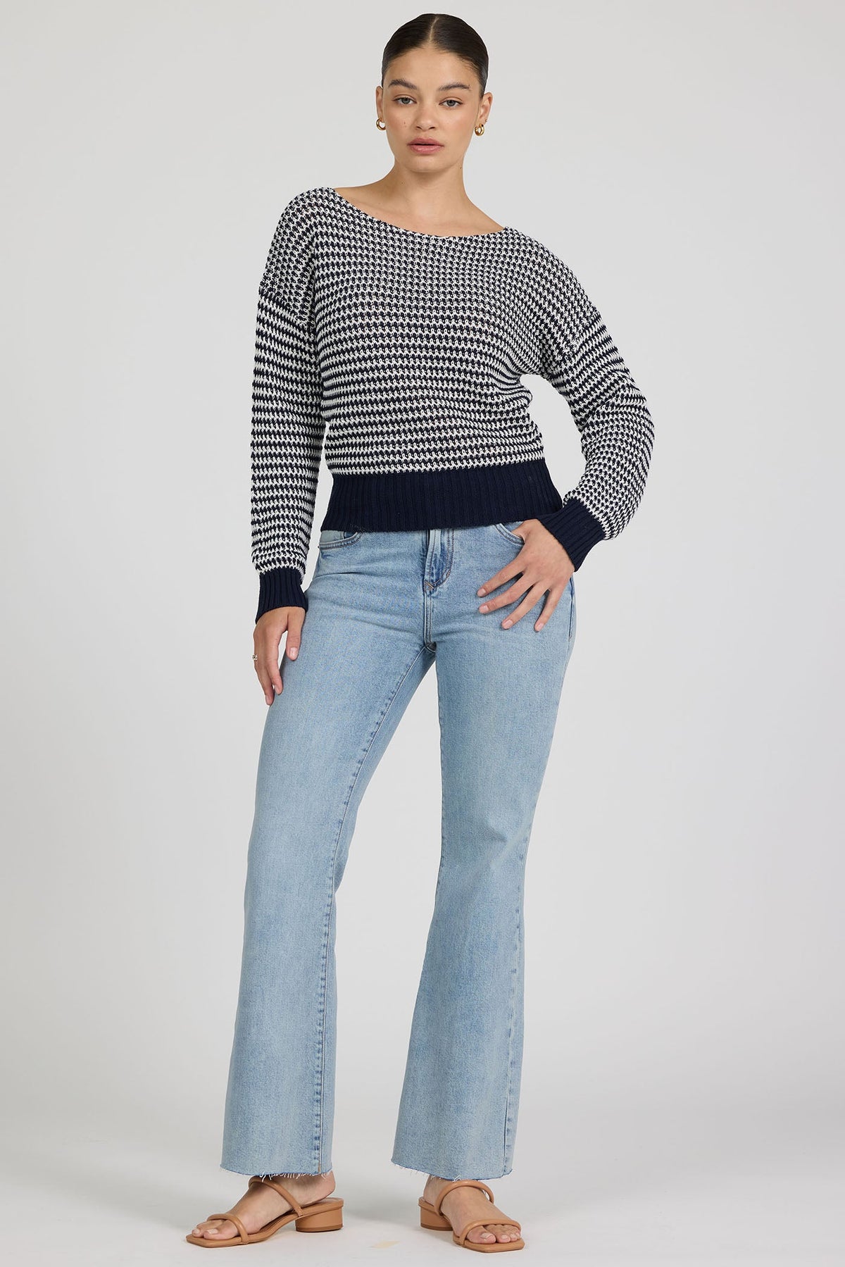 BLACK IRIS STRIPE-DSW3051BII-2 — Dear John Denim