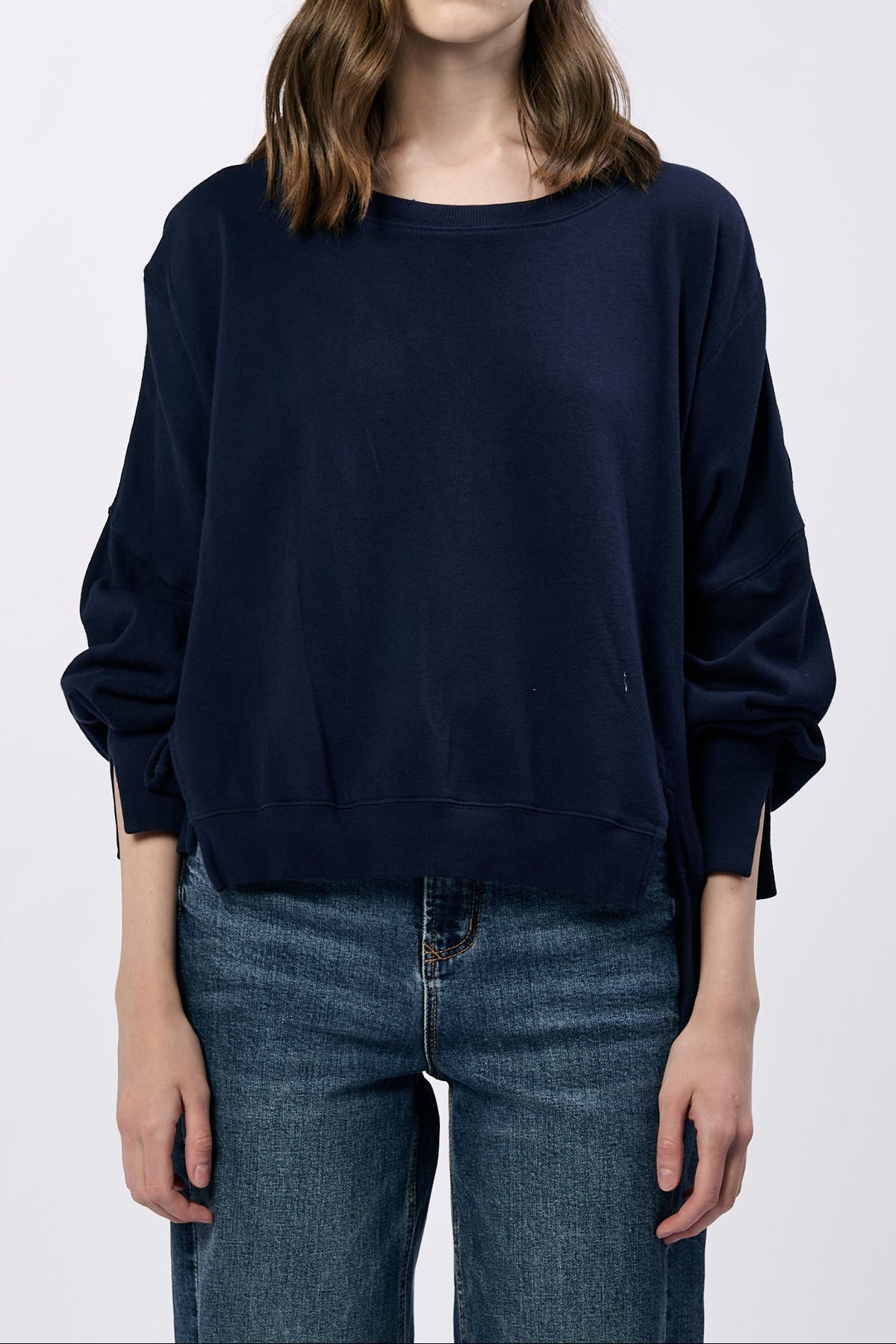 trenton-crew-neck-long-sleeve-oversized-sweater-black-iris — Dear John Denim