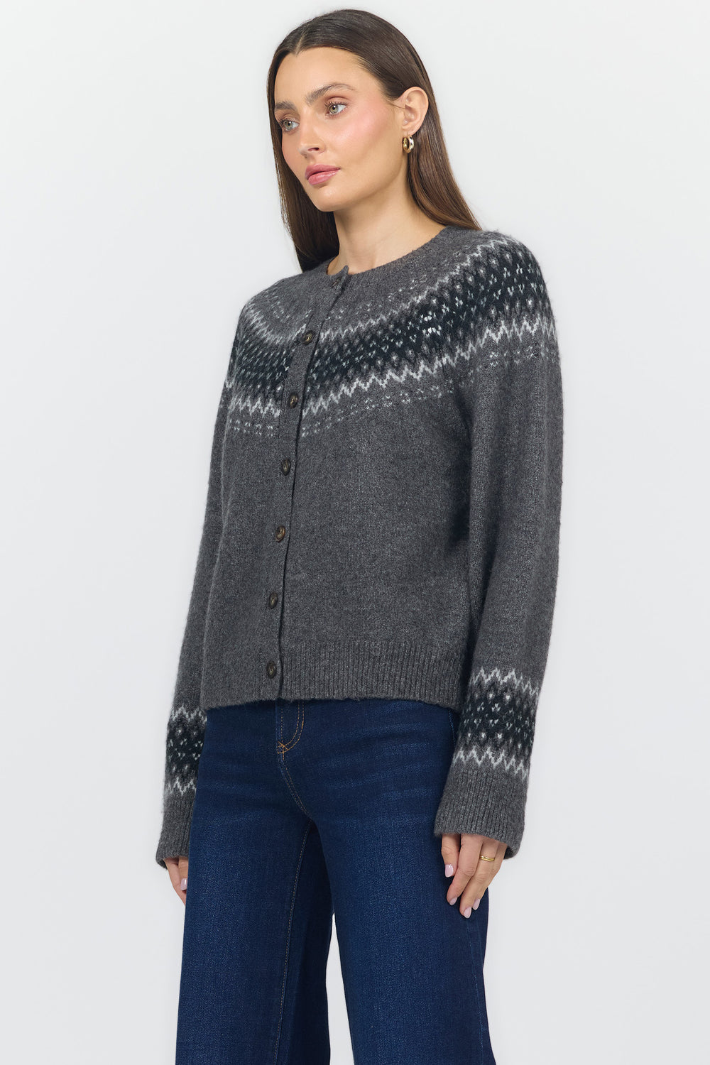 AMINA CREW NECK LONG SLEEVE SWEATER