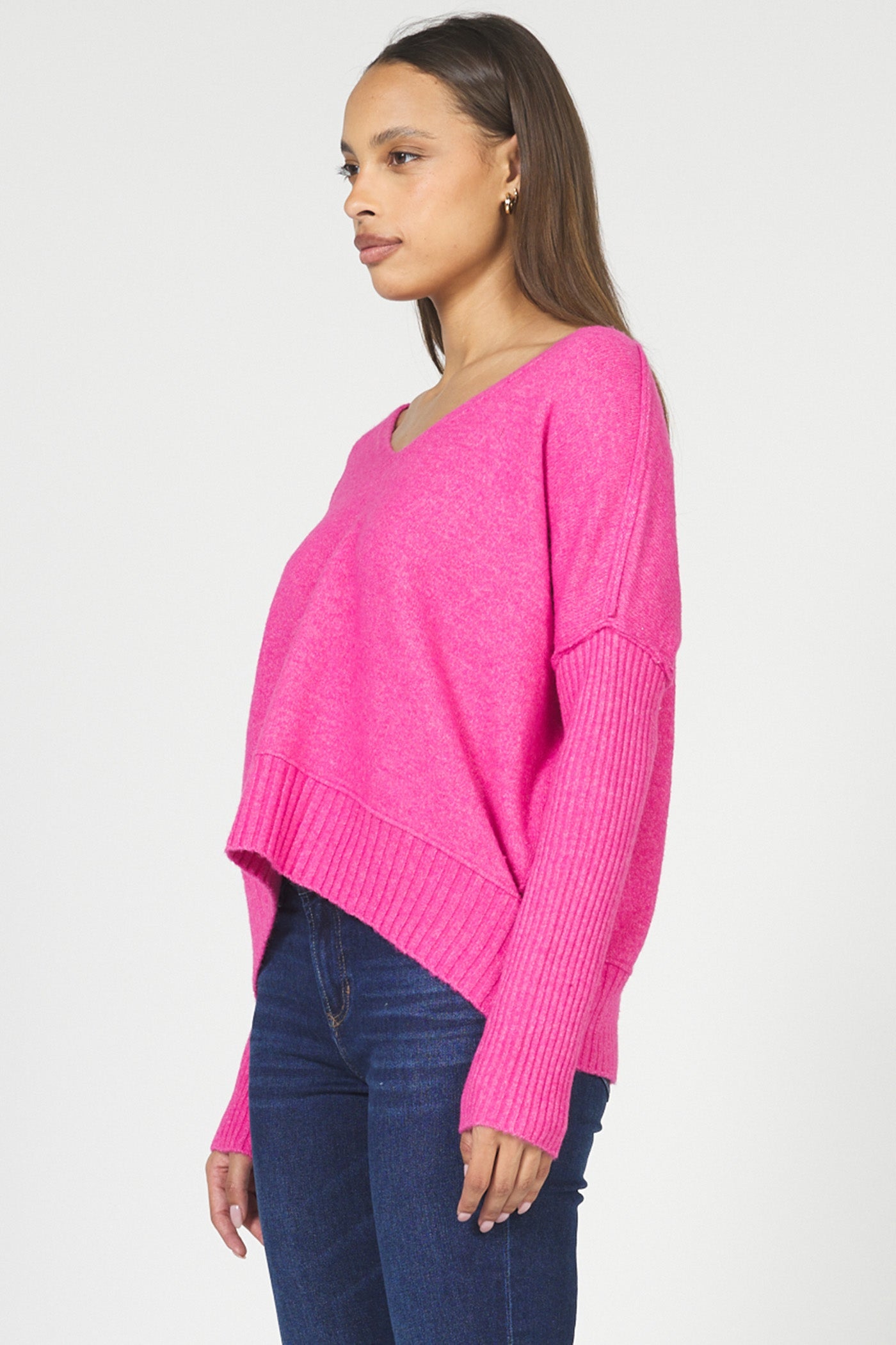 Clarette Sweater Hot Pink | Women's Sweater | Dear John Denim