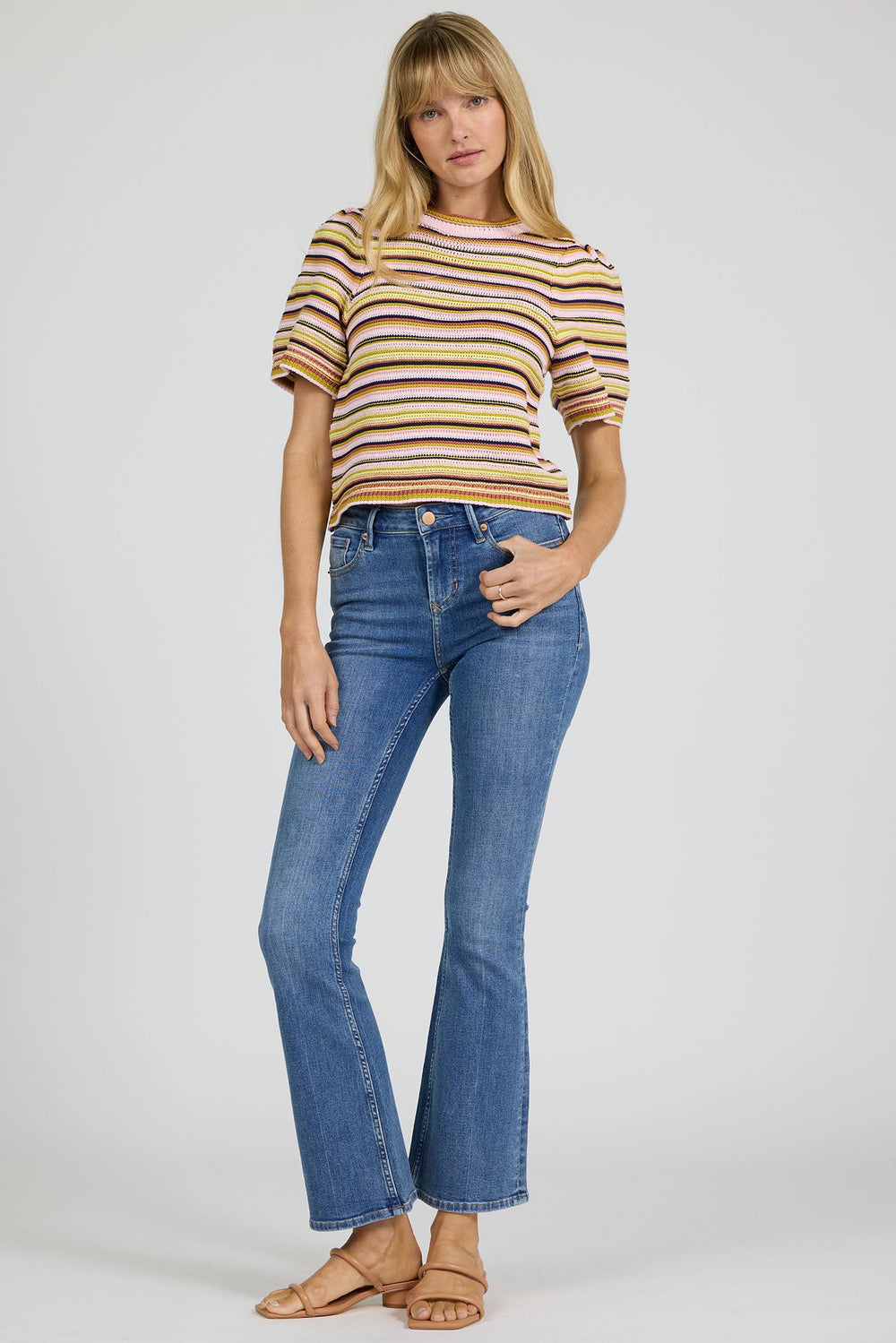 PEACHY YELLOW STRIPES-DSW3235PYT-2
