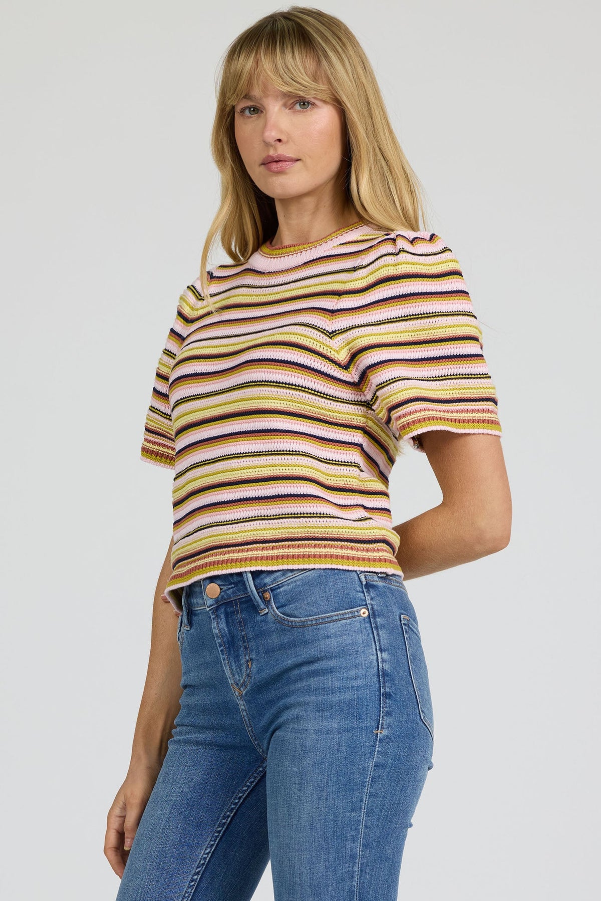PEACHY YELLOW STRIPES-DSW3235PYT-3 — Dear John Denim