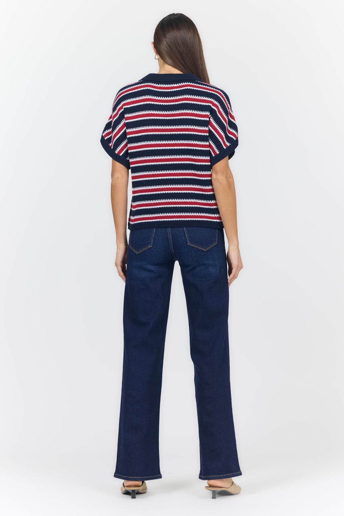 YELENA SWEATER MIDNIGHT HOUR STRIPE — Dear John Denim