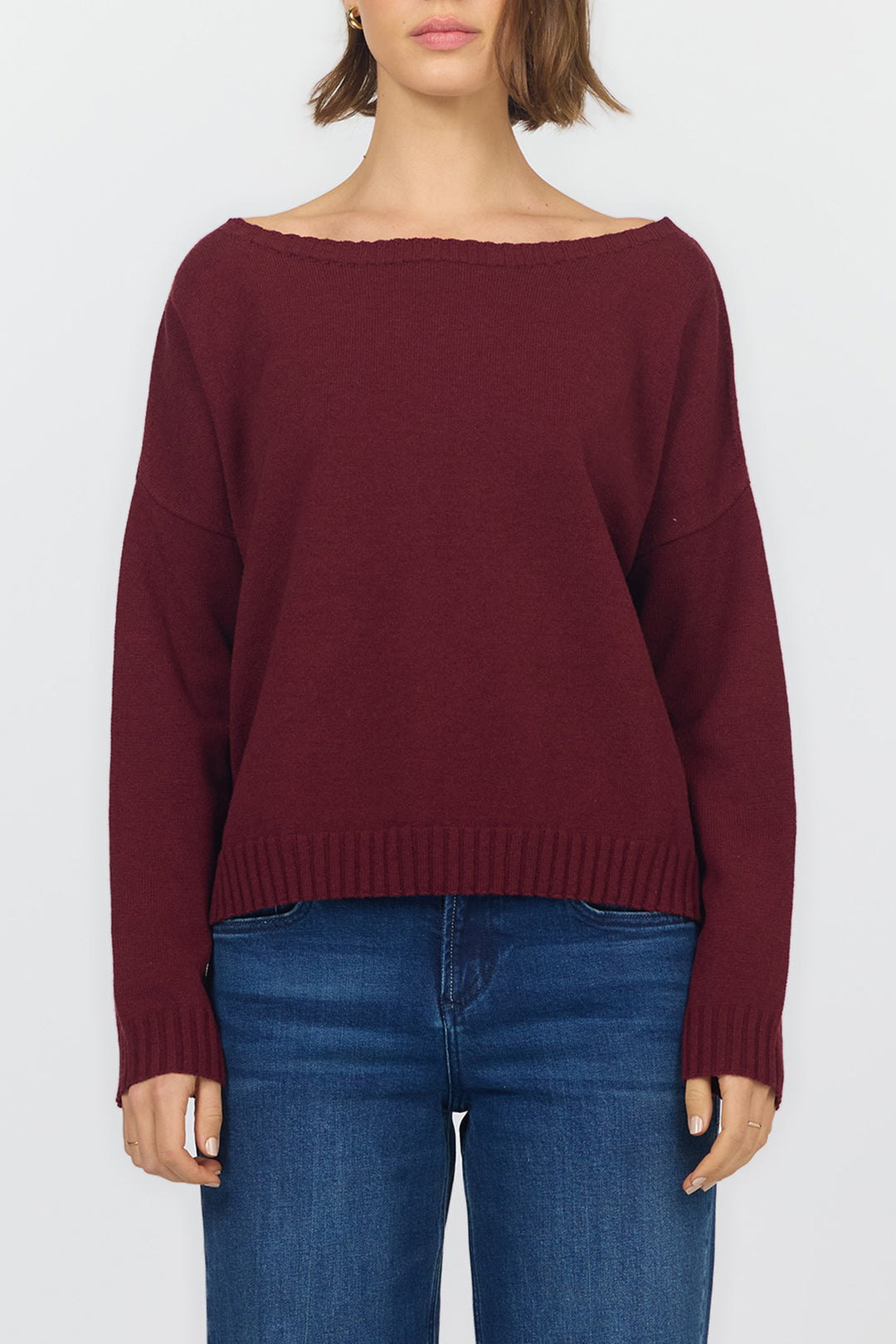 LILIANA BOAT NECK LONG SLEEVE SWEATER