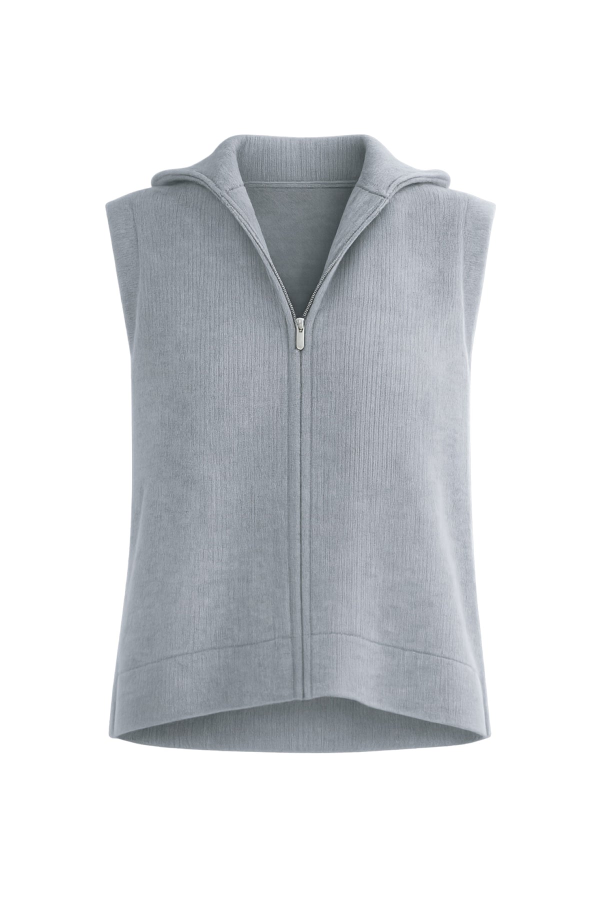 zyma-collared-sleeveless-relaxed-fit-vest-grey — Dear John Denim