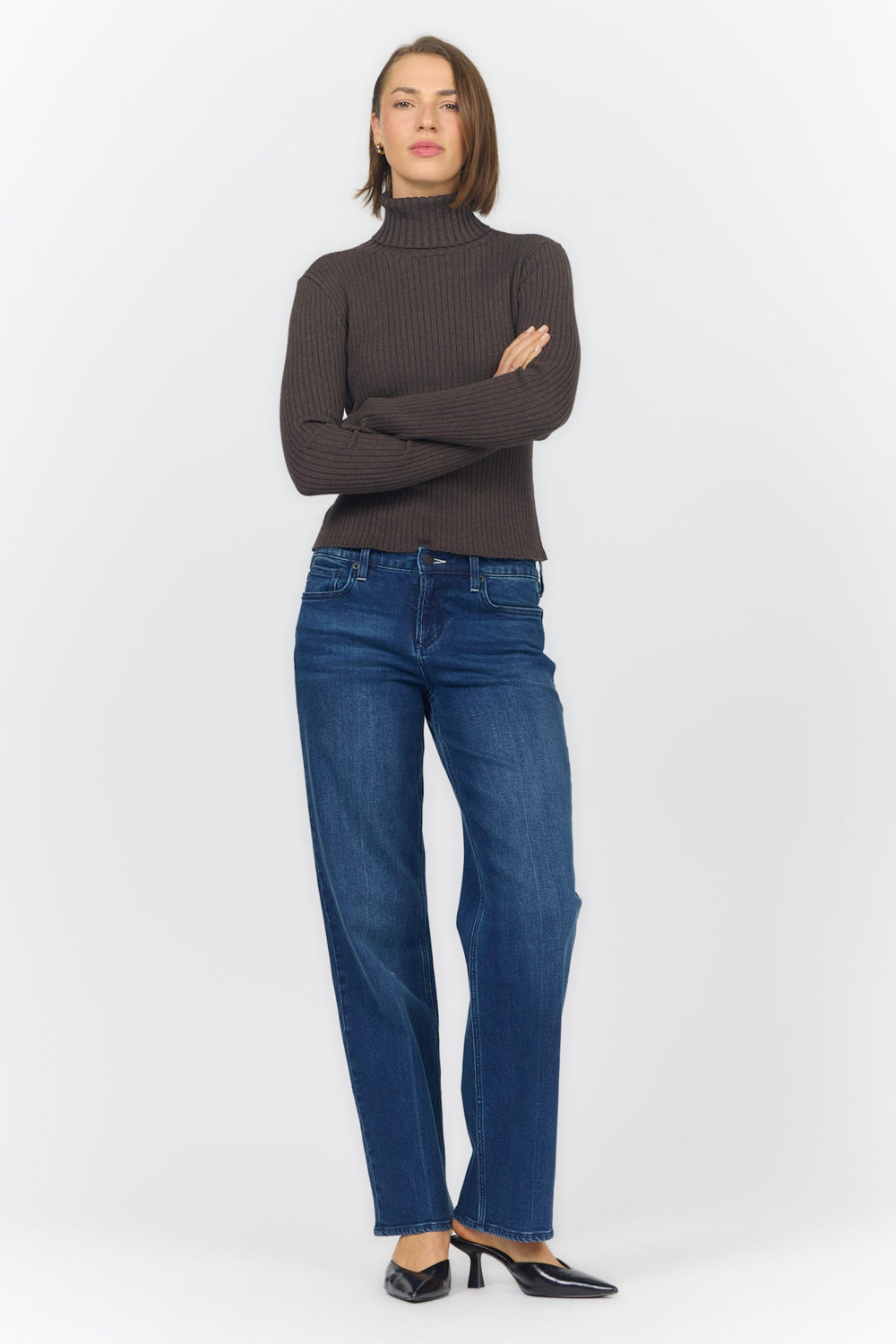 ARLEN LONG SLEEVE SWEATER DARK CHOCOLATE FULL